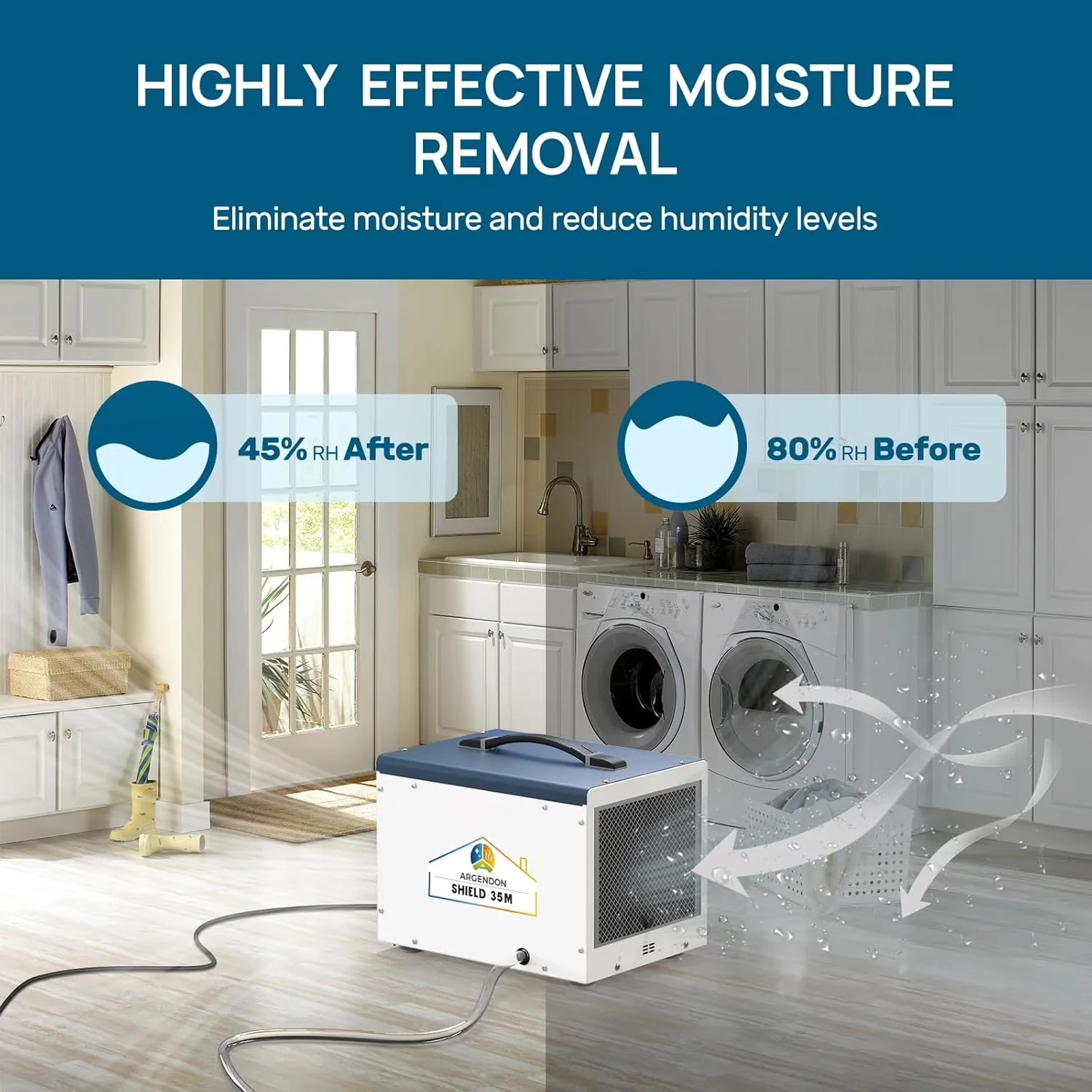 Classic Dehumidifier with Automatic Shut-Off, Built-In Pump, ProductSpecifications - Model 90DAC9