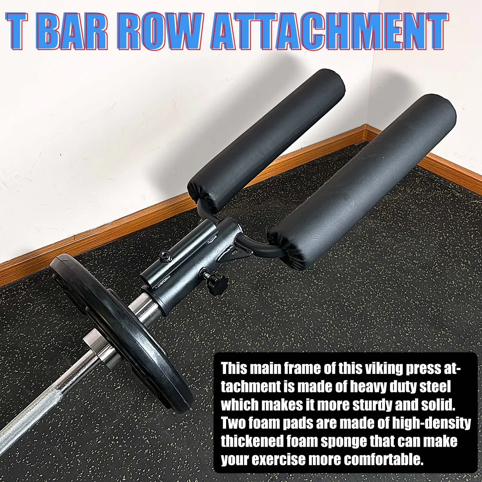 Efficient Home Gym Accessory with Heavy Duty, Viking Press Landmine Handle - Steel Black Model EDE352