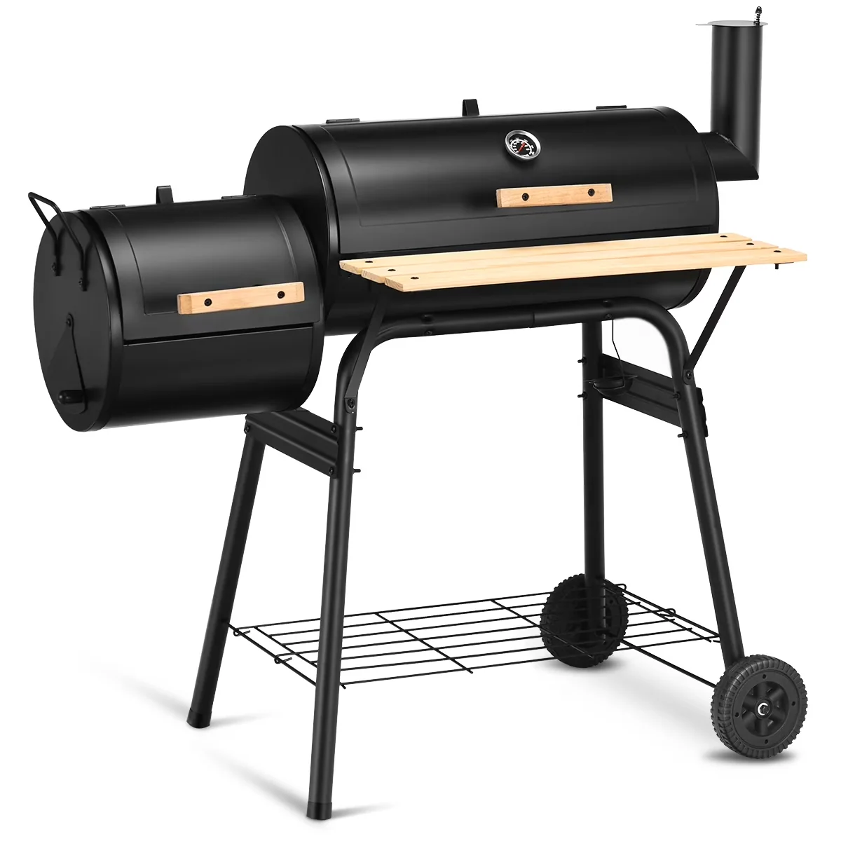 Charcoal Grill Sleek with Thermometer - Steel Outdoor for Everyday Use Model 72682A