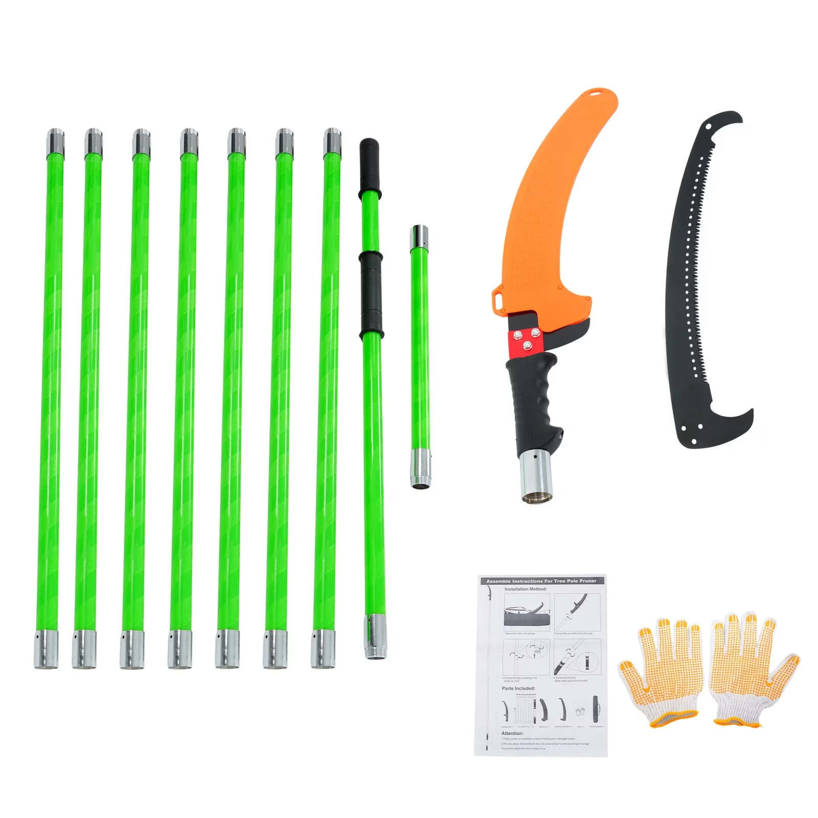 Professional Pole Saw with Telescoping - Green Feet for Everyday Use Model 22F9B9