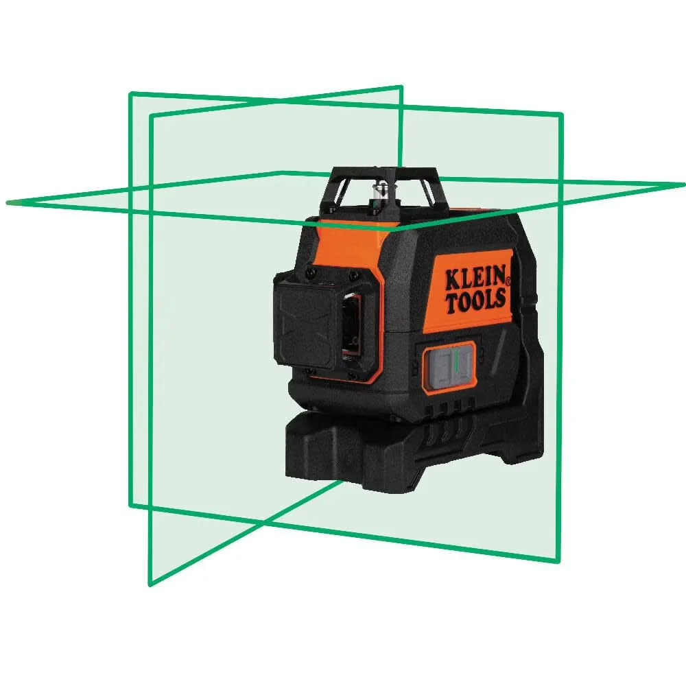 Essential Measuring Layout with Battery, Magnetic, Compact Green Planar Laser Level - Acrylonitrile Butadiene Styrene Orange Model 1B0DB2