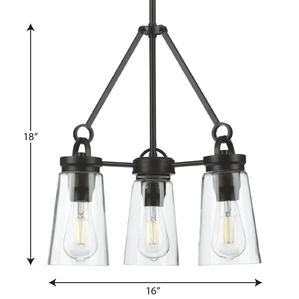 Sleek Ceiling Lights Fixture with Incandescent, Farmhouse, Energy Efficient - Black Steel Model A001EB