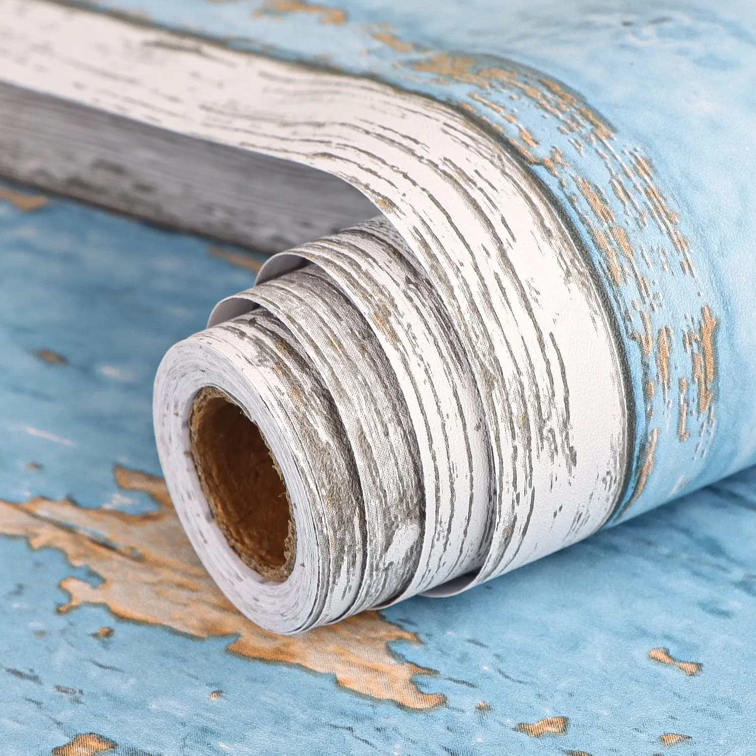 Sleek Wallpaper with Removable, Waterproof - Wood-Grain Wallpaper Pvc, Vinyl Model 7CBEA0