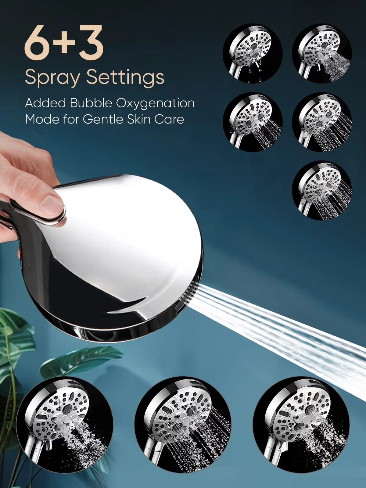 Reliable Shower Head with Easy To Clean, Easy To Install, Filtered - Silver Model 909C27