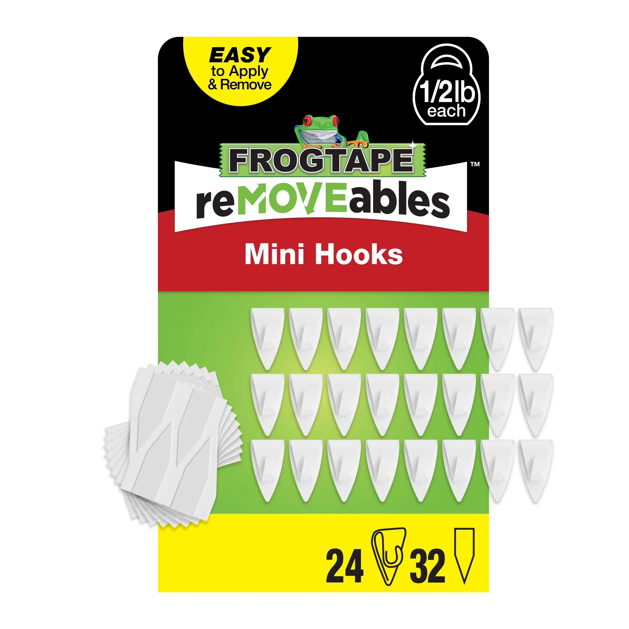 Quality Damage-Free Hanging with Easy Installation, Model Number: 288470, Brand: FrogTape - Plastic White Model A24D21