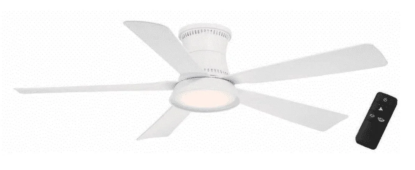 Ceiling Fan Sleek with LED, Light and Remote Control - White 52 in - Professional Series Model 046656