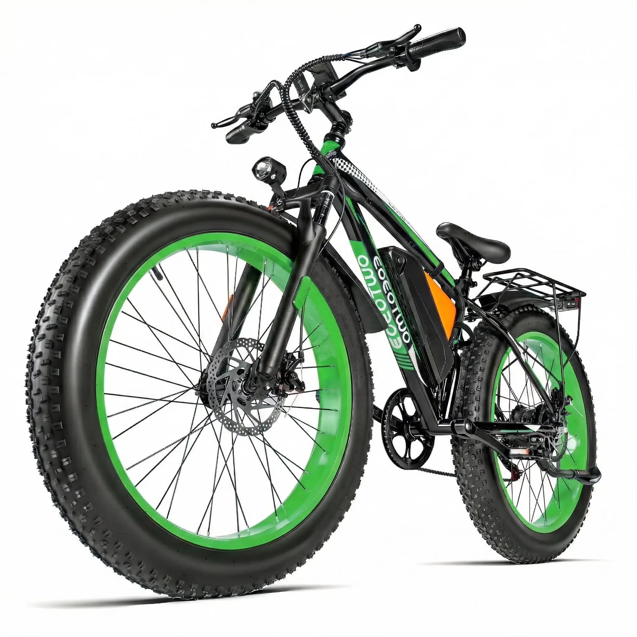 Electric Bike Durable with Battery, 1500W, 26" Fat Tire - Green - Universal Fit Model 9897C4