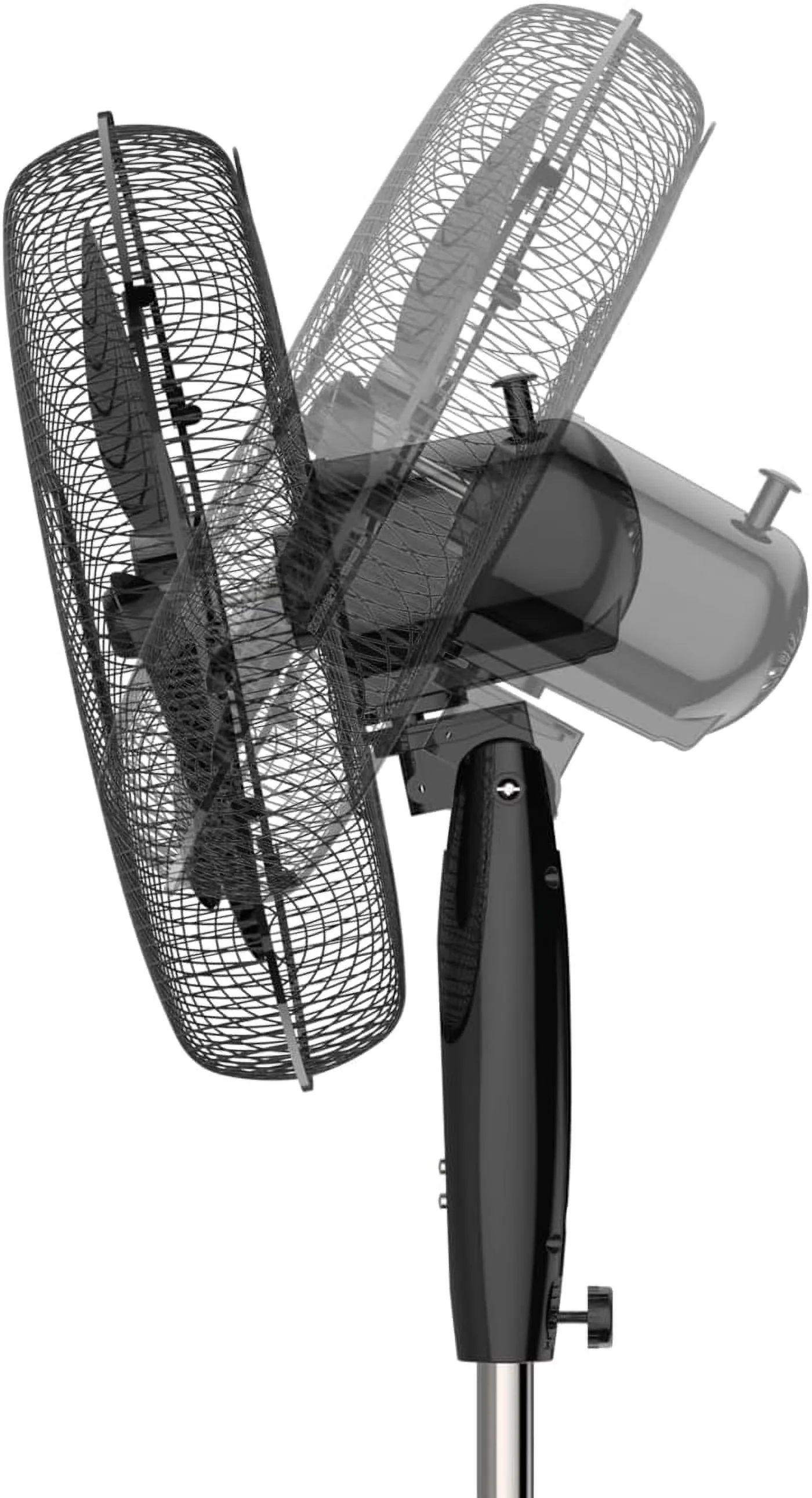 Fans In Cooling Professional with Adjustable Height, Timer - Plastic Black Model D6EAF9