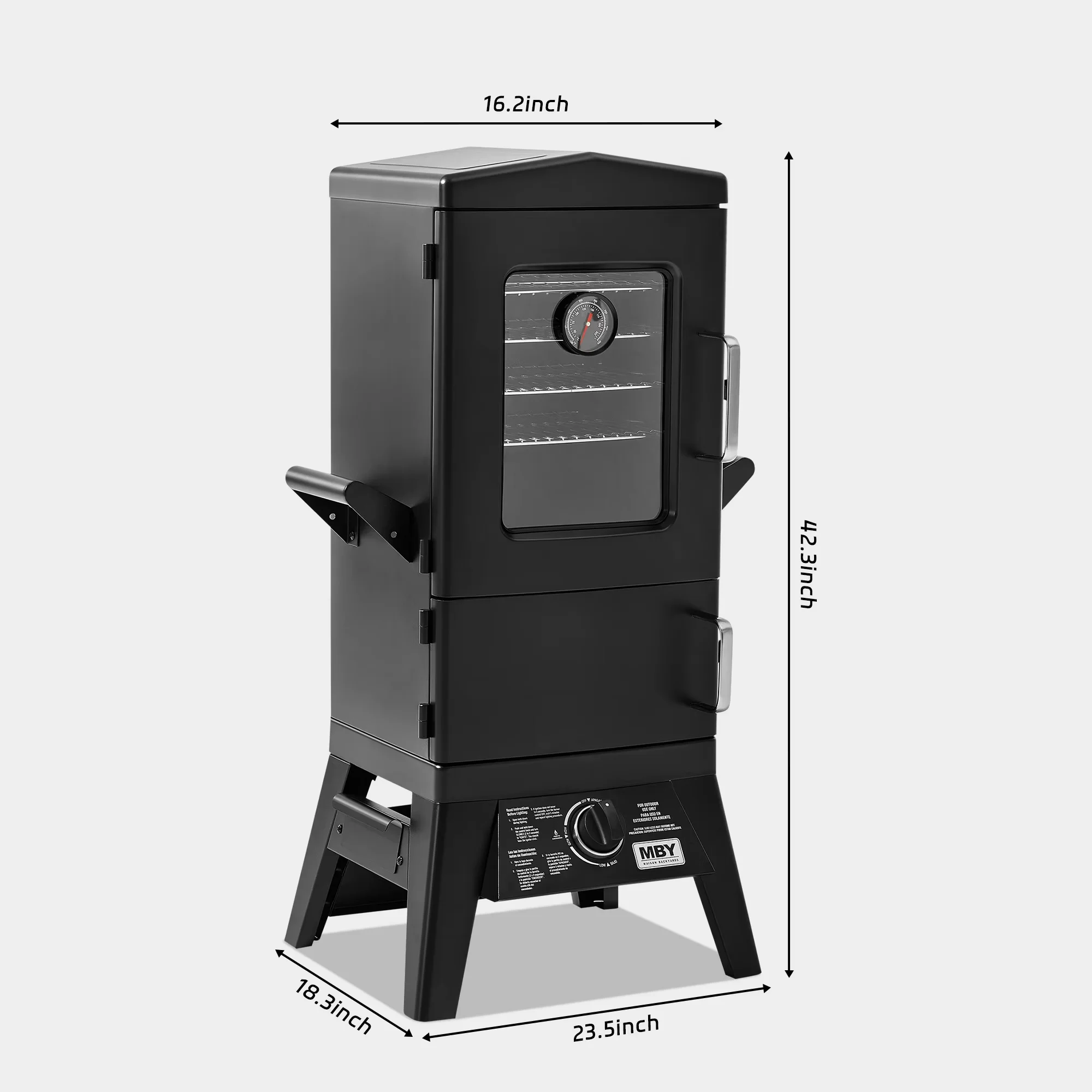 Charcoal Grill Classic with Adjustable Charcoal Tray, Heat Thermometer - Alloy Steel Model B74507