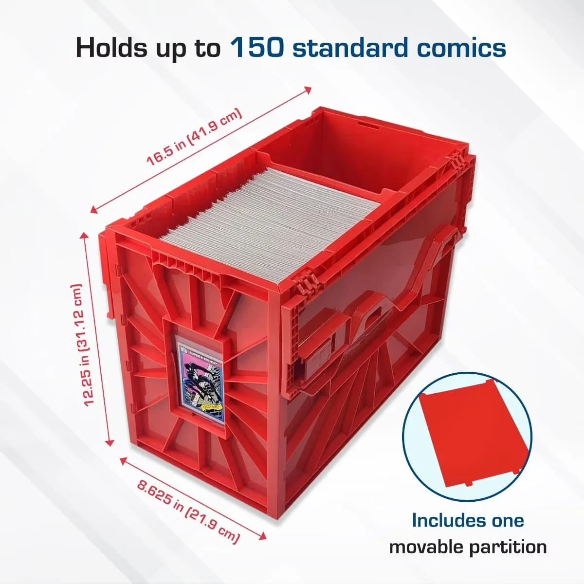 Innovative Garage Storage Supply with Stackable, Stack up to six high - Polypropylene Red Model EFB983
