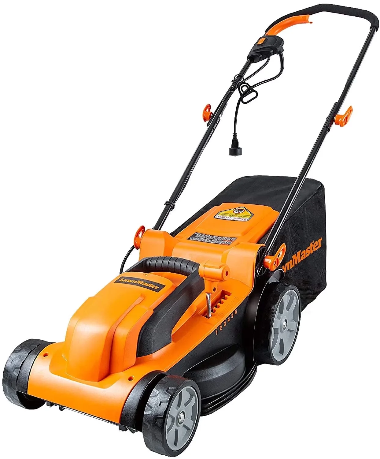 Quality Push Mower with Rust Resistant, Adjustable Handle Bar, Electric Corded Lawn 14-Inch 10AMP - Model 3F701B