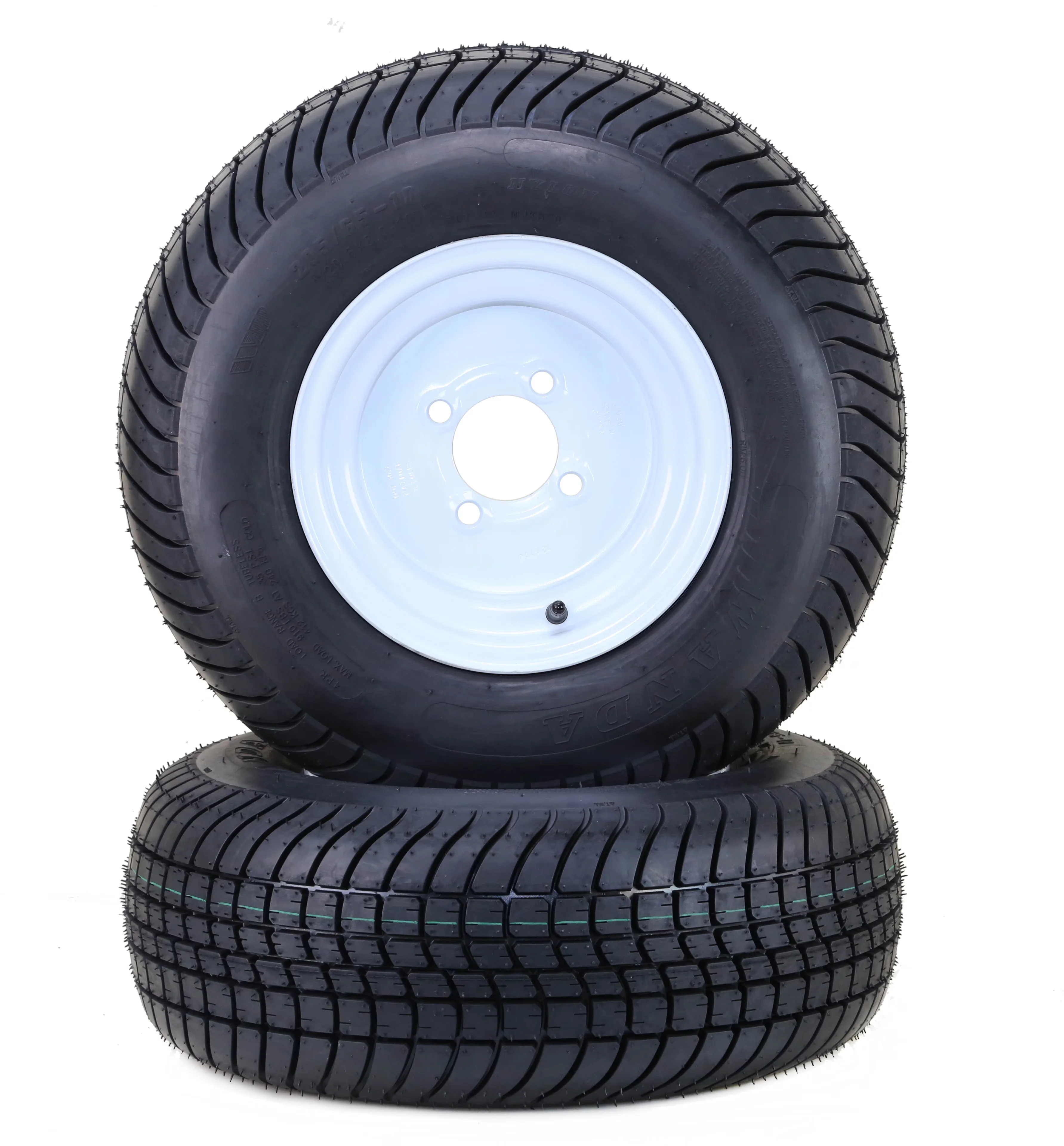 Golf Cart Tire Essential with Dot Approved, Wheel Assembly 205/65-10 4-Ply, DOT Rated with profound tread depth - Model 991331