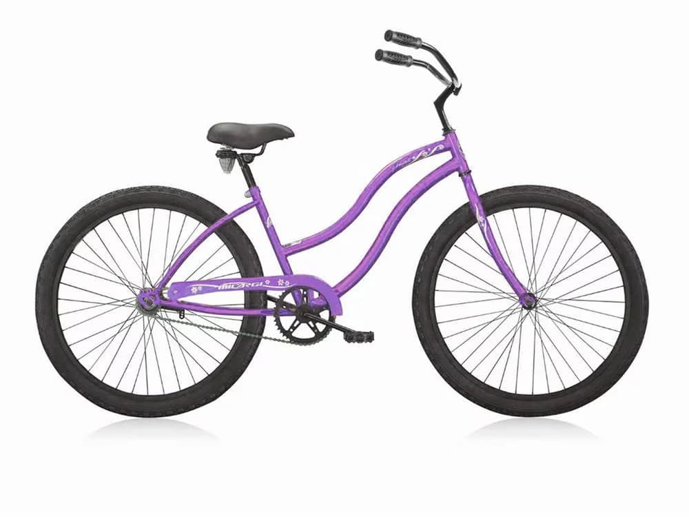 Cruiser Bike Classic with Alloy black rims, Steel black chainrings 44T - Purple Model 84FF6A