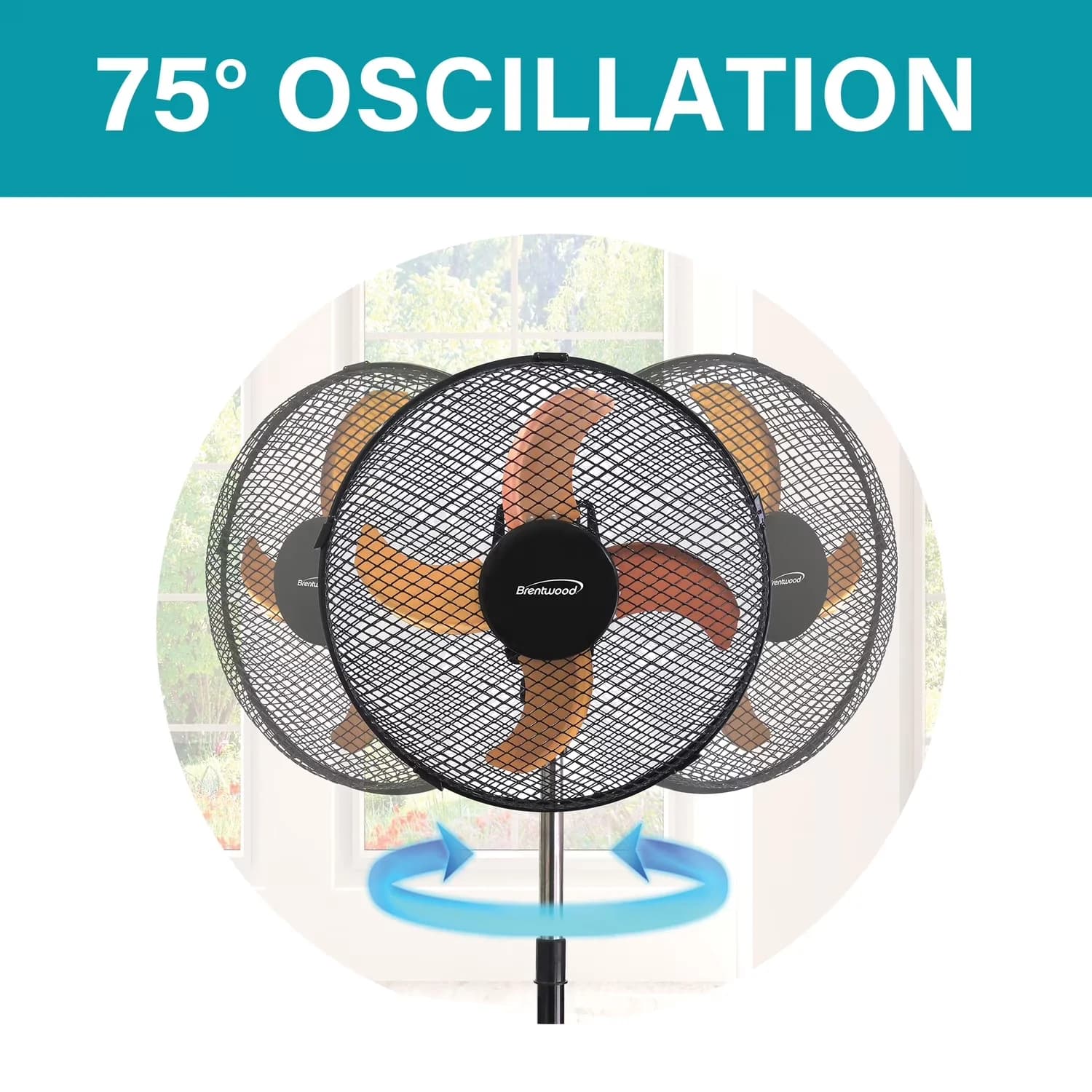 Compact Fans In Cooling with Adjustable Height, Oscillating - Black Metal Model 4F1407
