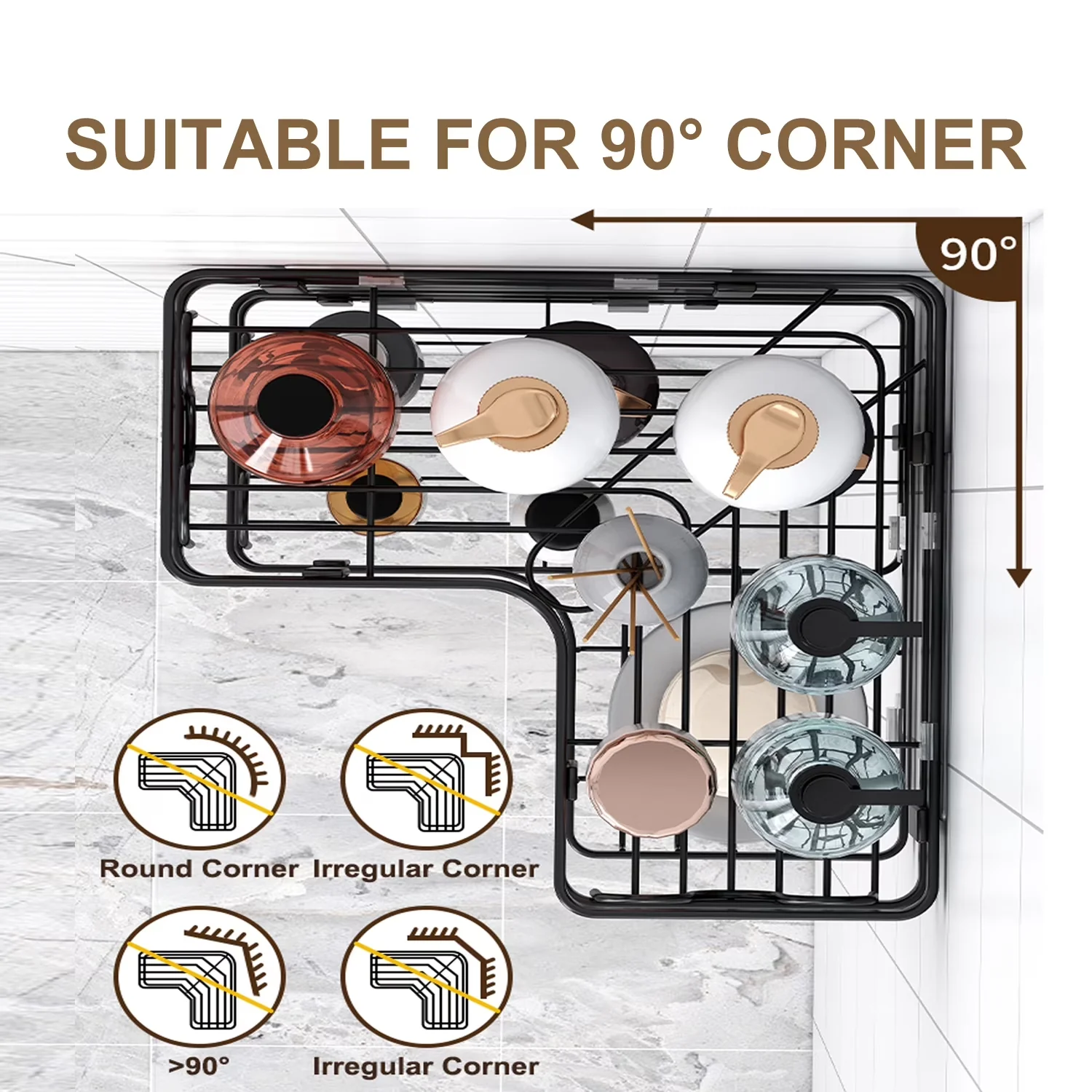 Sleek Bathroom Renovation with Rust Resistant, Product Size: - Black Stainless Steel for Bathroom Model 339862