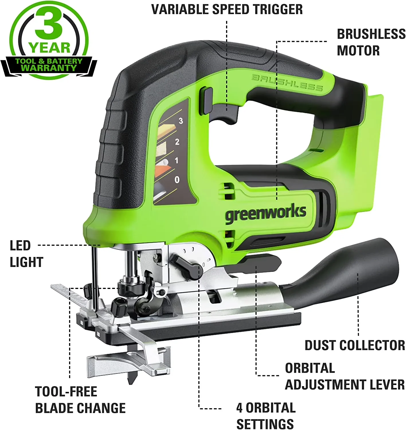 Reliable Power Saw with Battery, 24V, Easy To Operate - Professional Series Model 6AA616