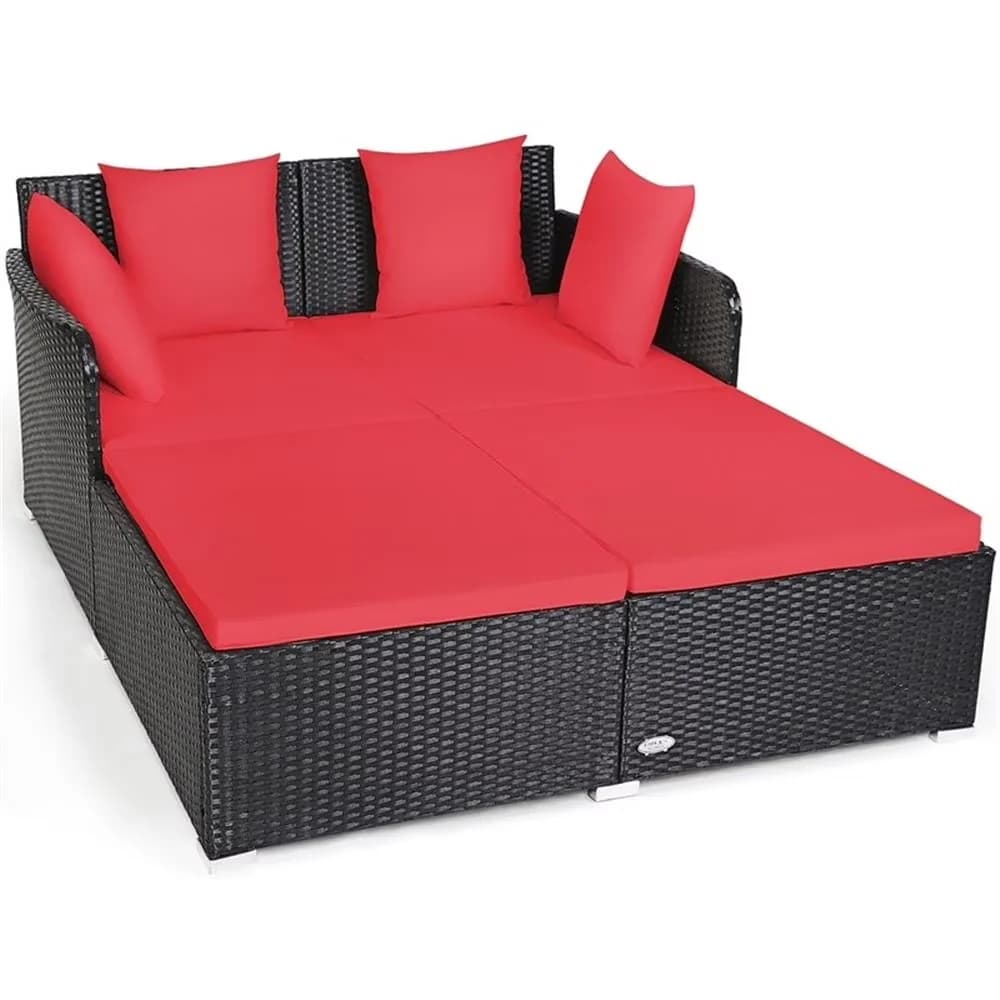 Outdoor Sofas Sectional Stylish - Rattan Red Patio - Easy to Use Model CB59D0