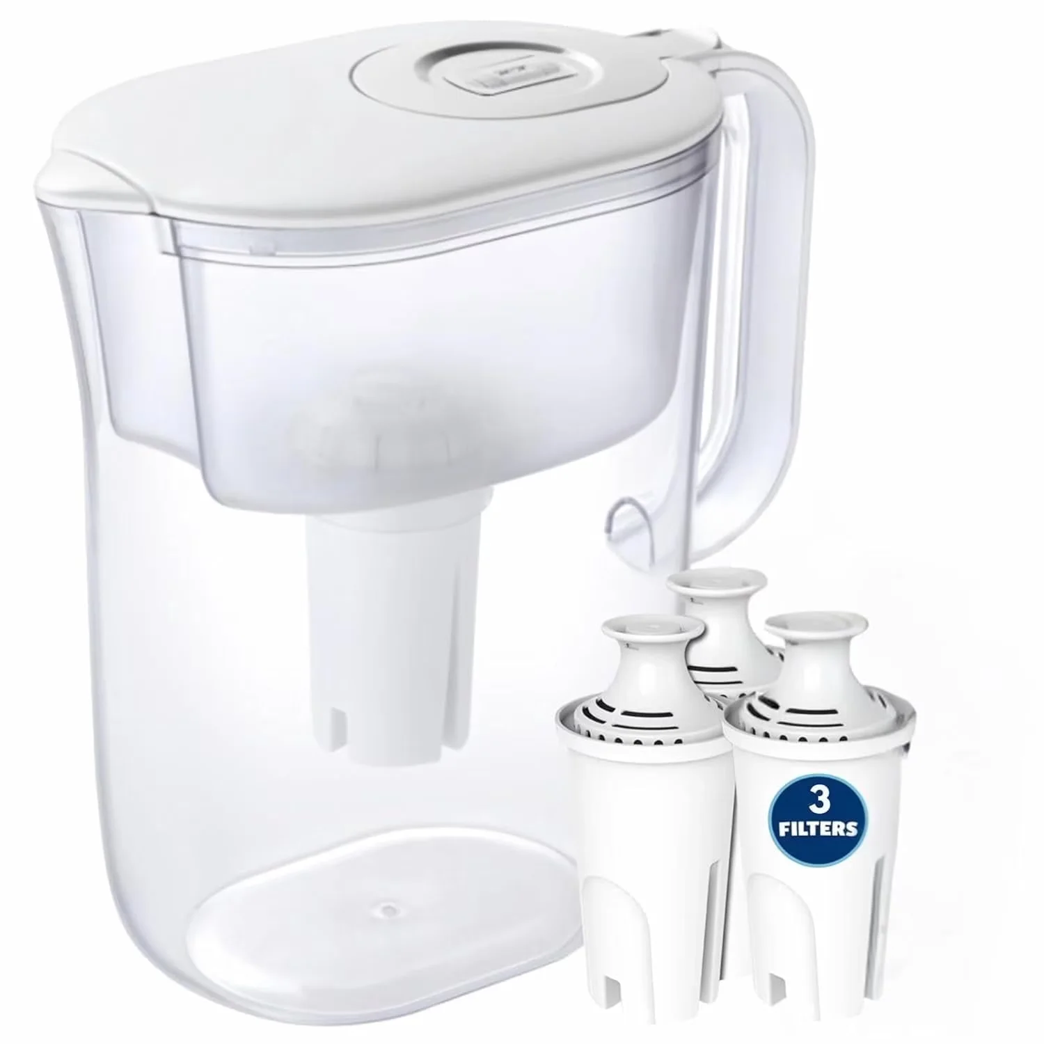 Professional Water Filtration with Automatic Shut Off, Filter Pitcher, Compatible - Bpa-Free White Model 31B1AA