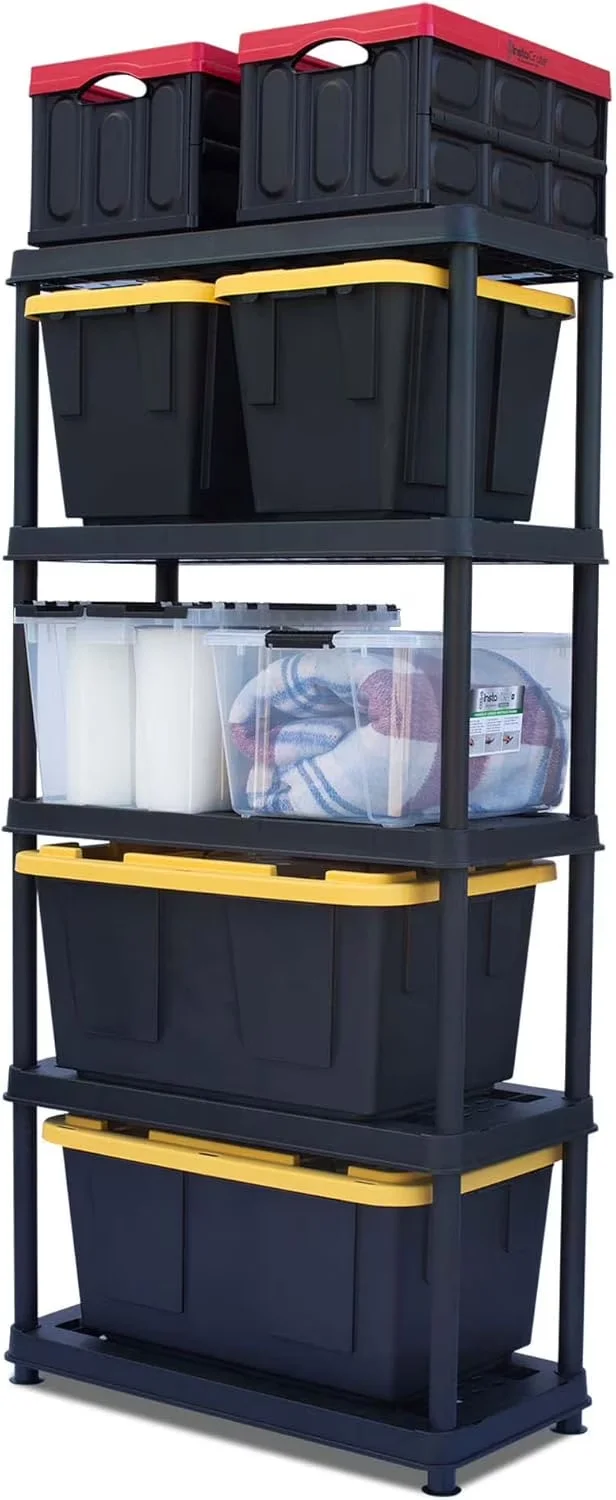 Efficient Garage Storage Supply with Contemporary, Resin Shelving Utility Rack, Width (in.): 11 - Resin Multicolor Model 8D52F2