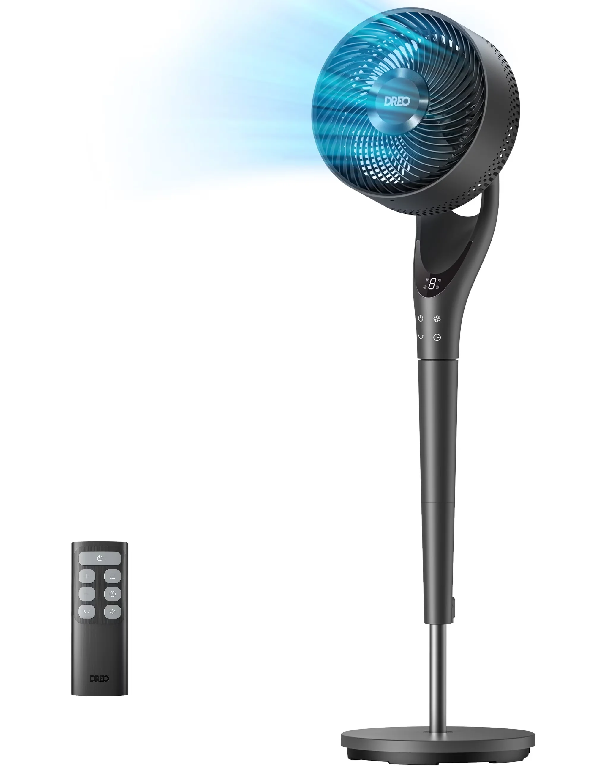 Fans In Cooling Innovative with Adjustable Height, Oscillating, Timer - Gray Model 522610