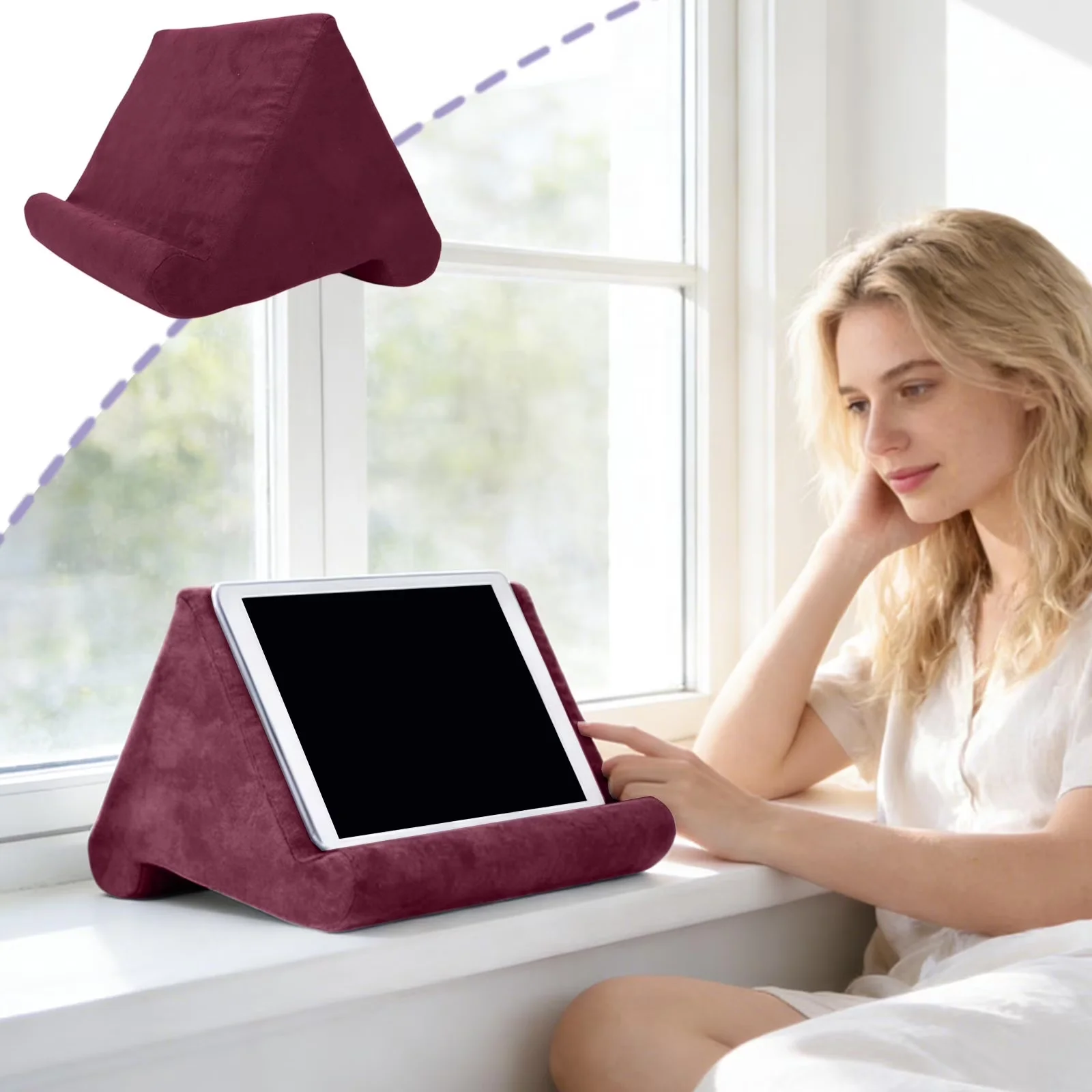 Reliable Home Gym with Tablet Pillow, Tablet Pillow Stand & iPad Holder, Gift - Red Cotton Model BF5FB4