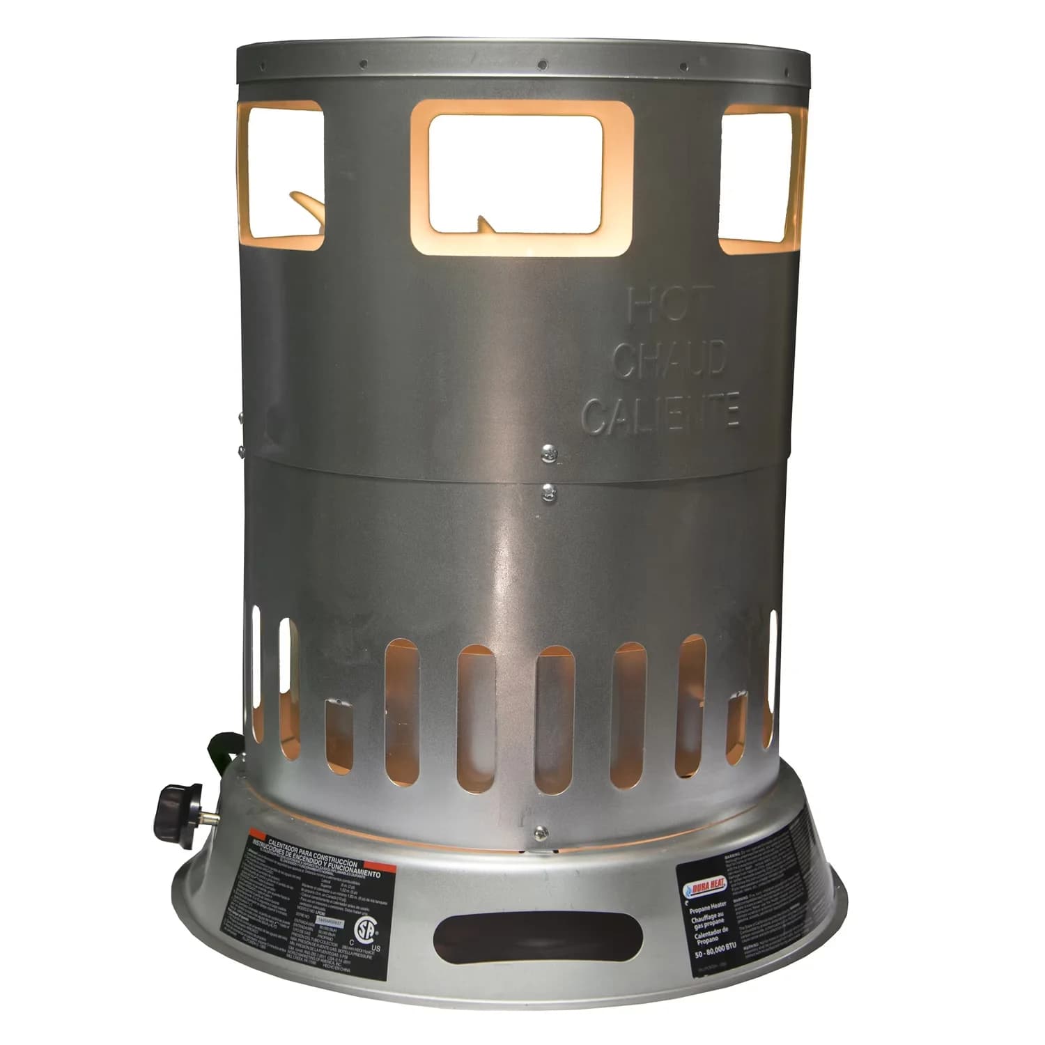 Durable Portable And Electric Space Heater with 80000 BTU, Automatic Shutoff, Regulator - Gray Model 9EA94E