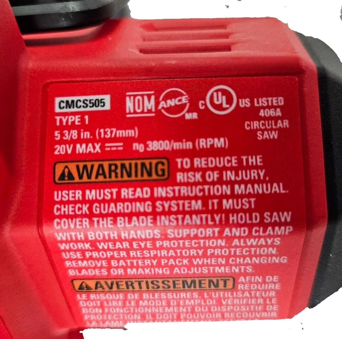 Modern Power Saw with Battery, Brushless Motor, V20 Circular Tool Only Special Purchase - Model 2B1828