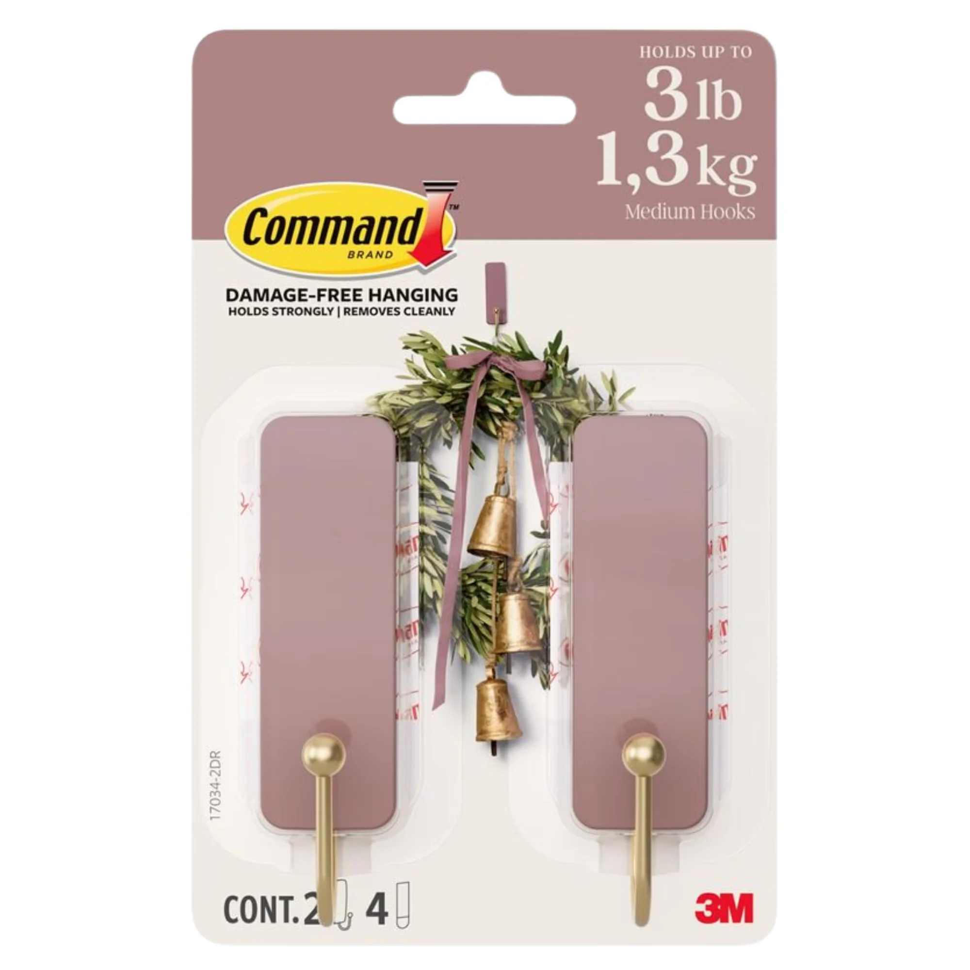 Stylish Damage-Free Hanging with Easy-To-Use - Red M Medium for Home and Office Model 8503BF