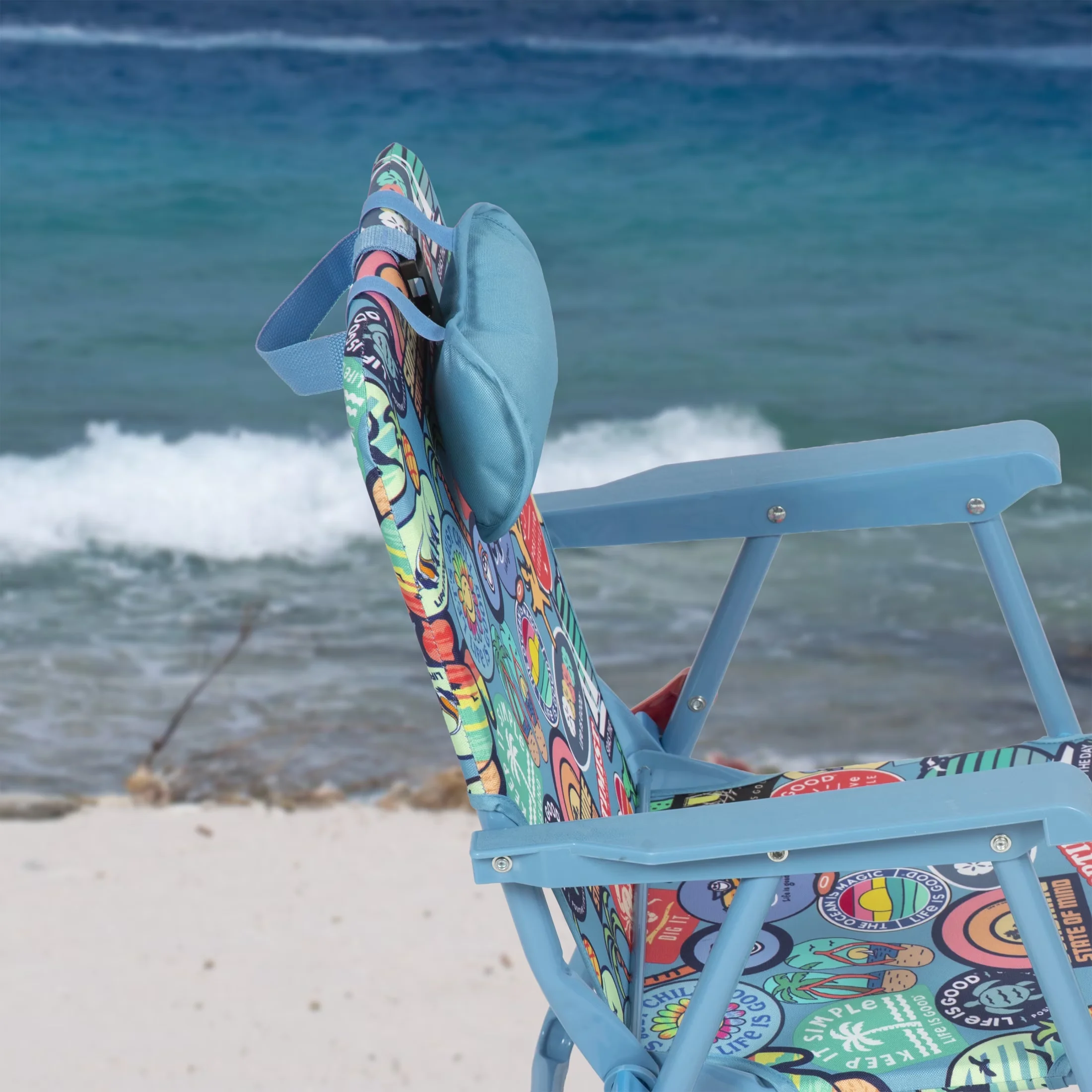 Beach Chair Versatile with 1 x 1 x 2 ft Multi Kids, Pillow - Multicolor Model C4114E
