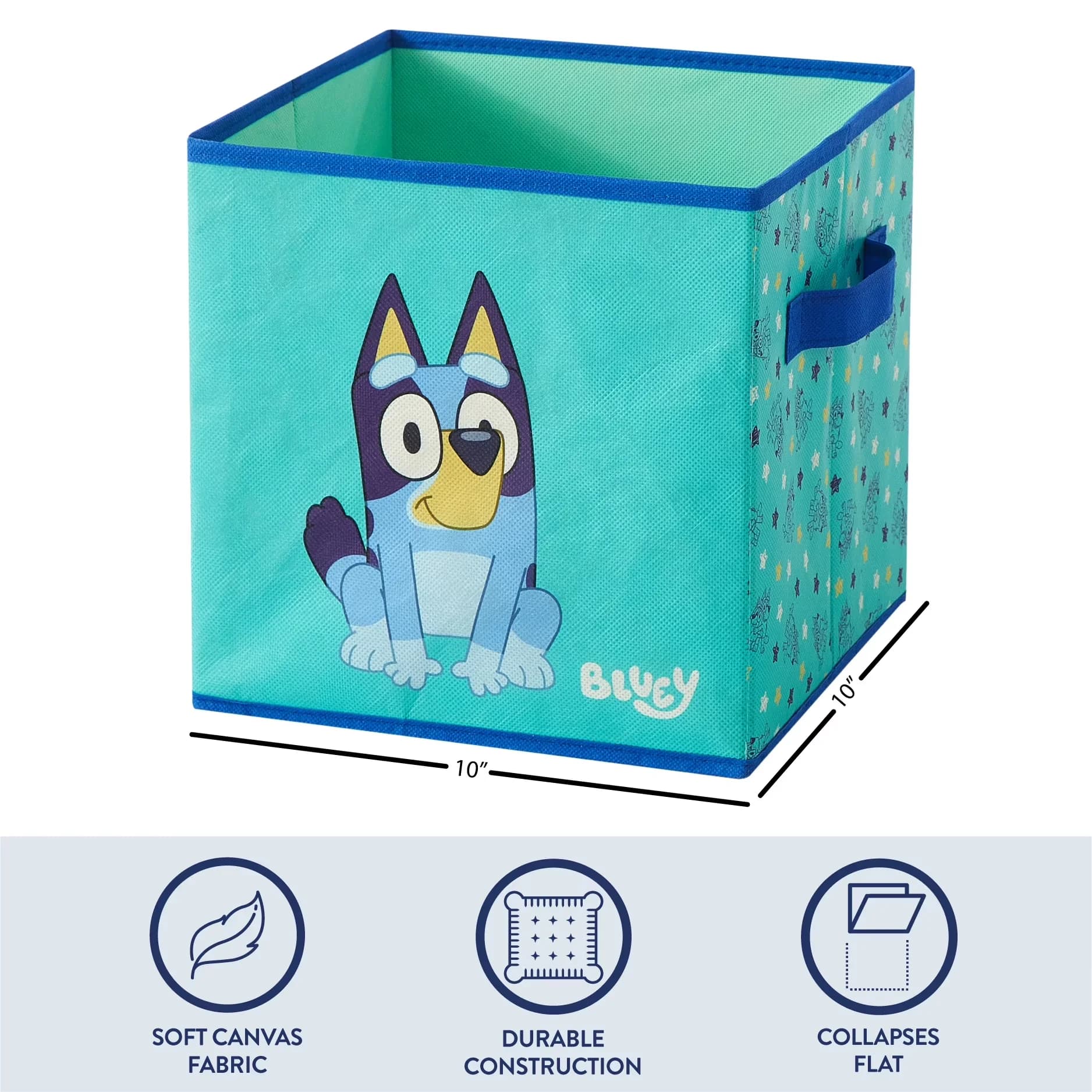 Premium Garage Storage Supply with Collapsible, Carrying Handles, 10" x 10" - Canvas Blue Model 9240B3
