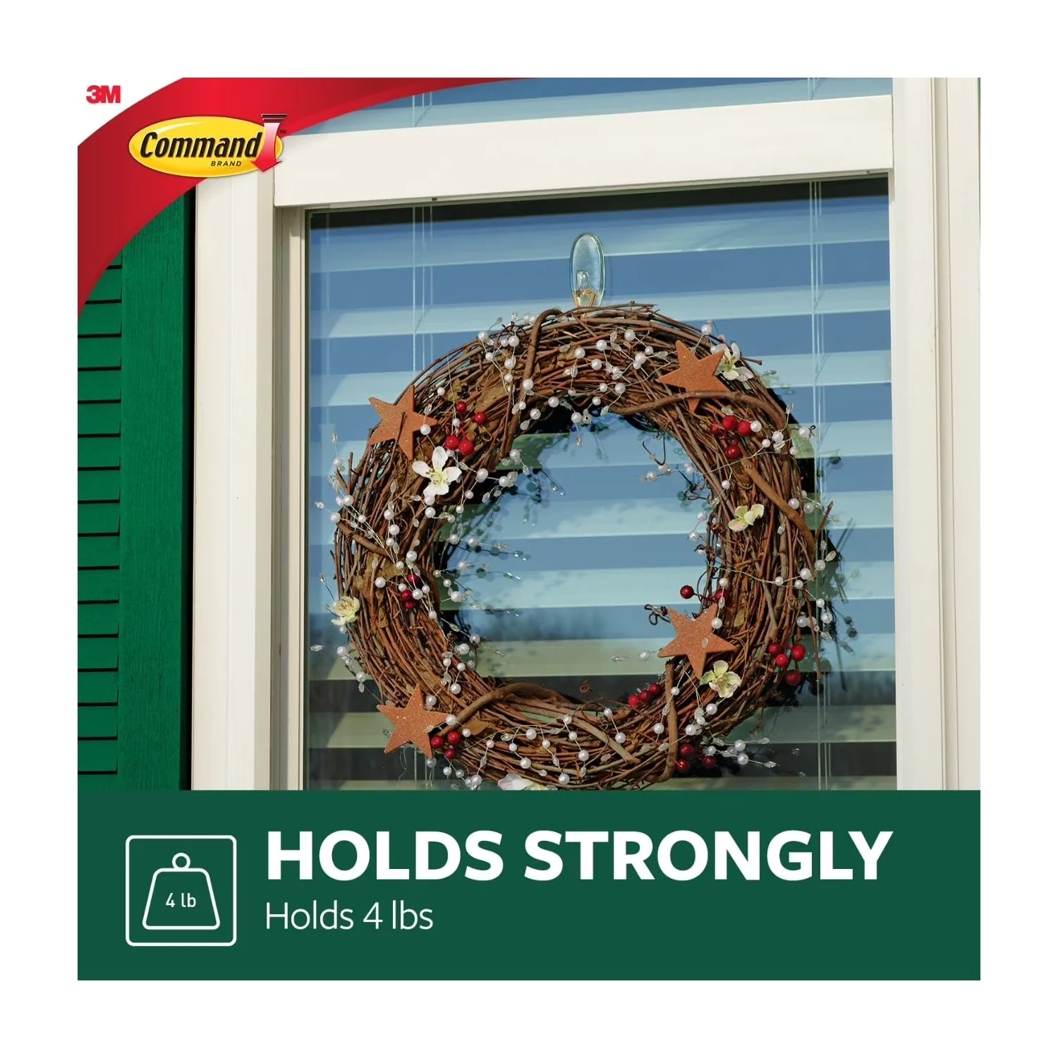 Innovative Damage-Free Hanging with Wall-Mountable, Easy Installation, 2 Strips/Pack - Clear Plastic Model A85155