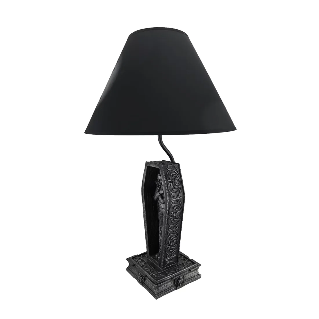 Essential Table Lamp with LED, Standard Lamps, Traditional - Cast In Resin Black Model 83D1A6