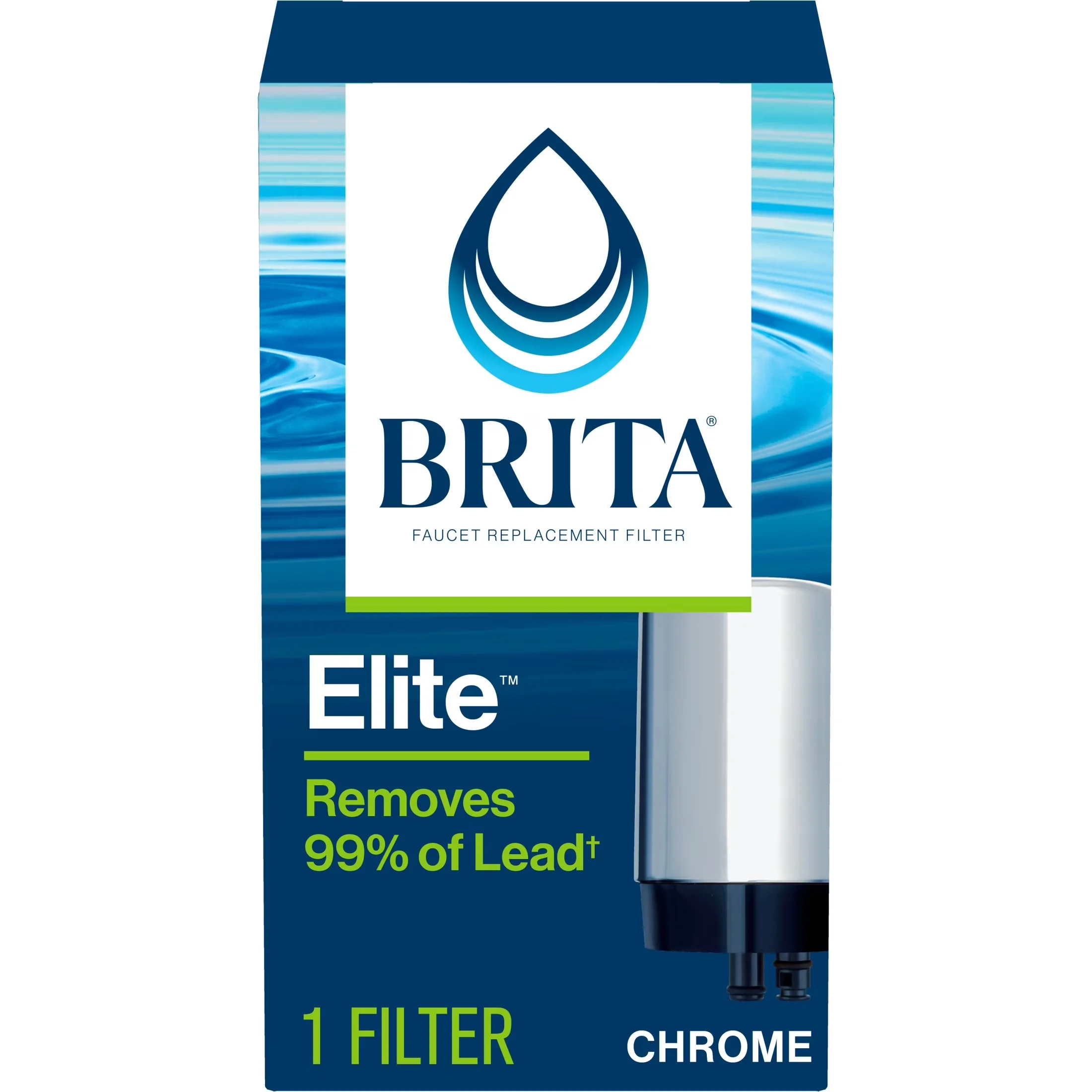 Classic Water Filtration with Alarm, Compatible, Elite Chrome Replacement Filter - Silver Model DD82DF