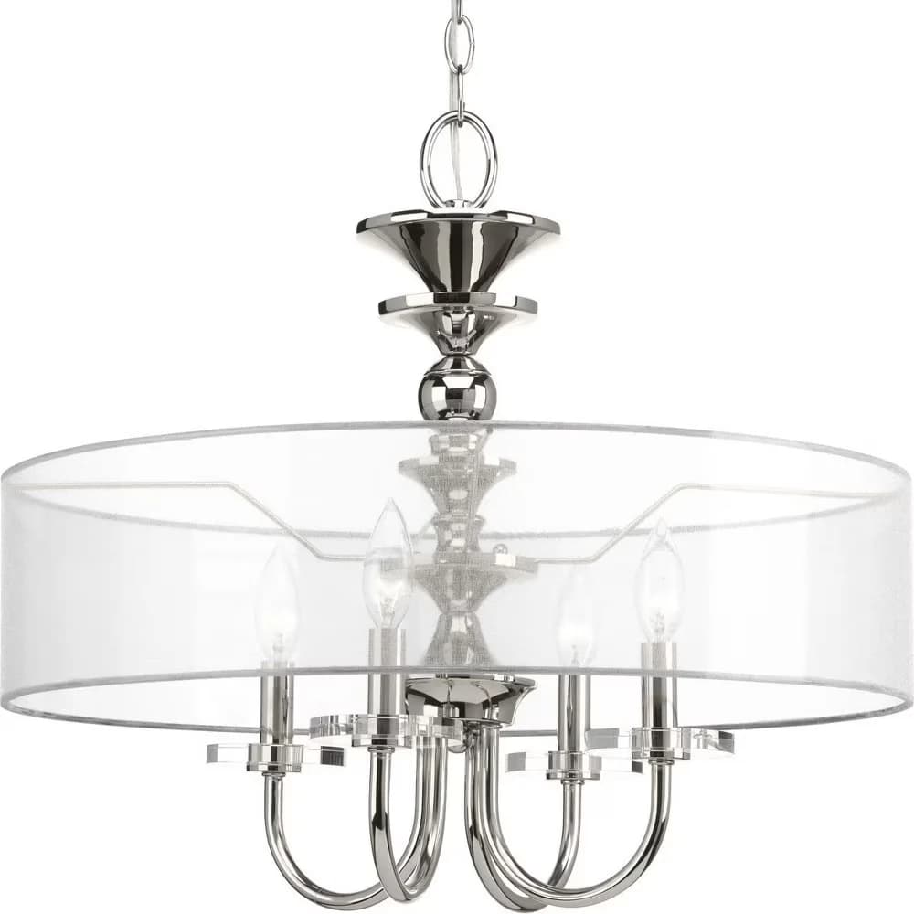 Modern Ceiling Lights Fixture with Incandescent, Transitional, Looking Glass - Steel Model C55D58