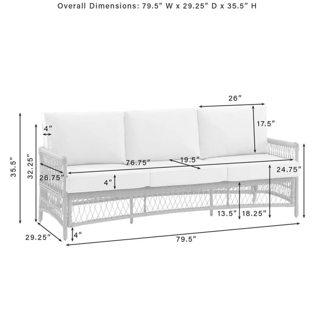 Outdoor Sofas Sectional Reliable with Weather-Resistant, Modern, Finish: Cream, driftwood - Cream Fabric Model 965A27