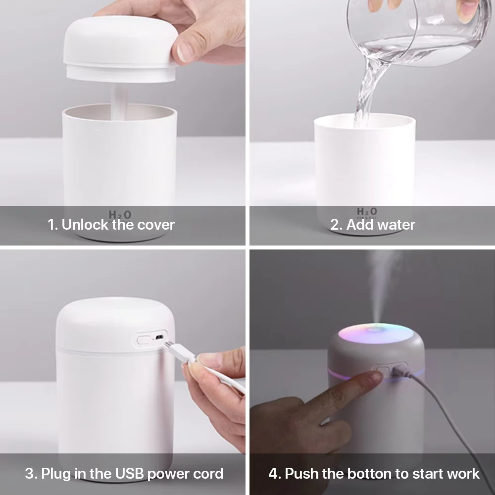 Humidifier Modern with Automatic Shut-Off, Oil Diffuser - White Room - Built to Last Model 472534
