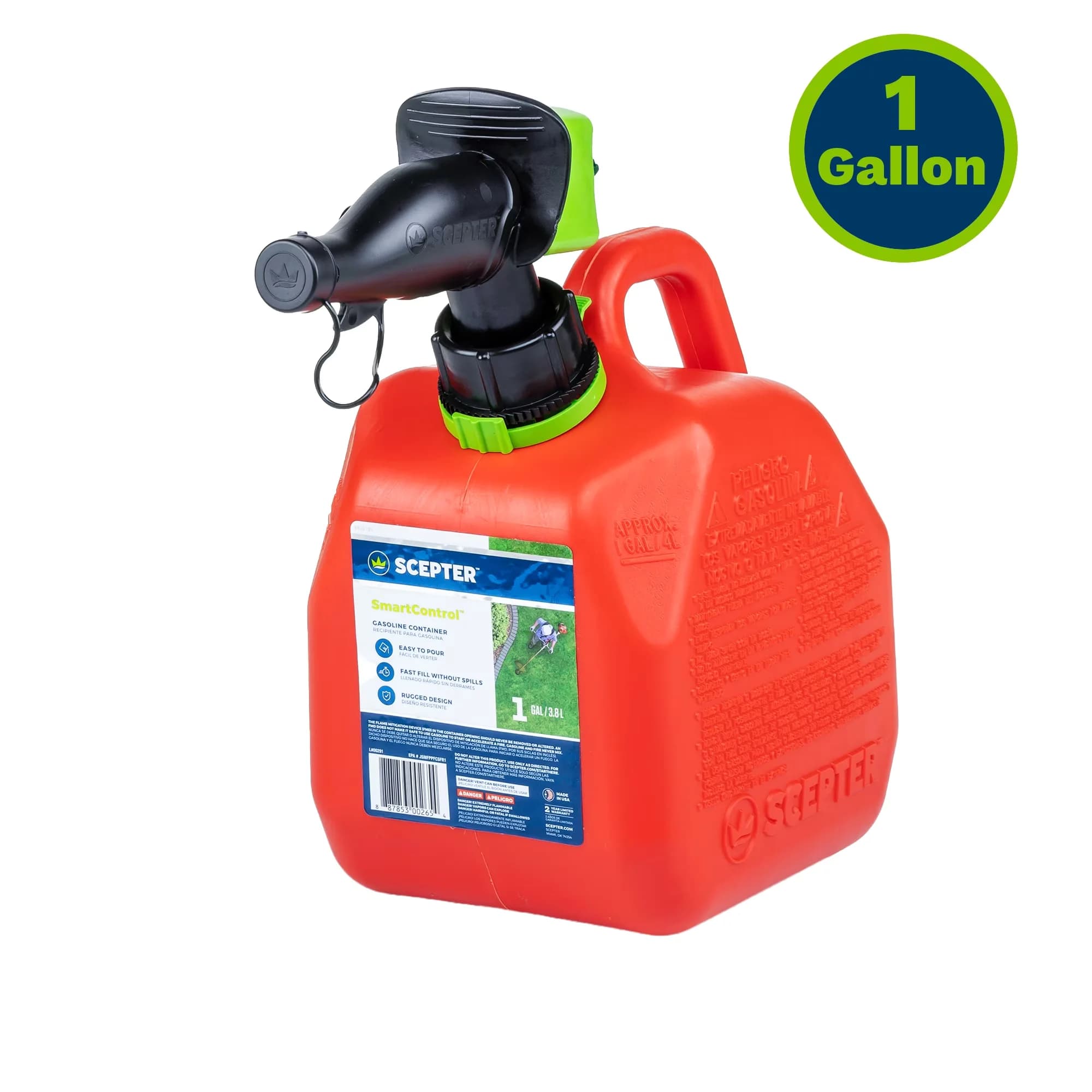 Classic Replacement Parts Accessory with For Emergency, 1 Gallon Capacity SmartControl Gas Can - Plastic Model 18A07D