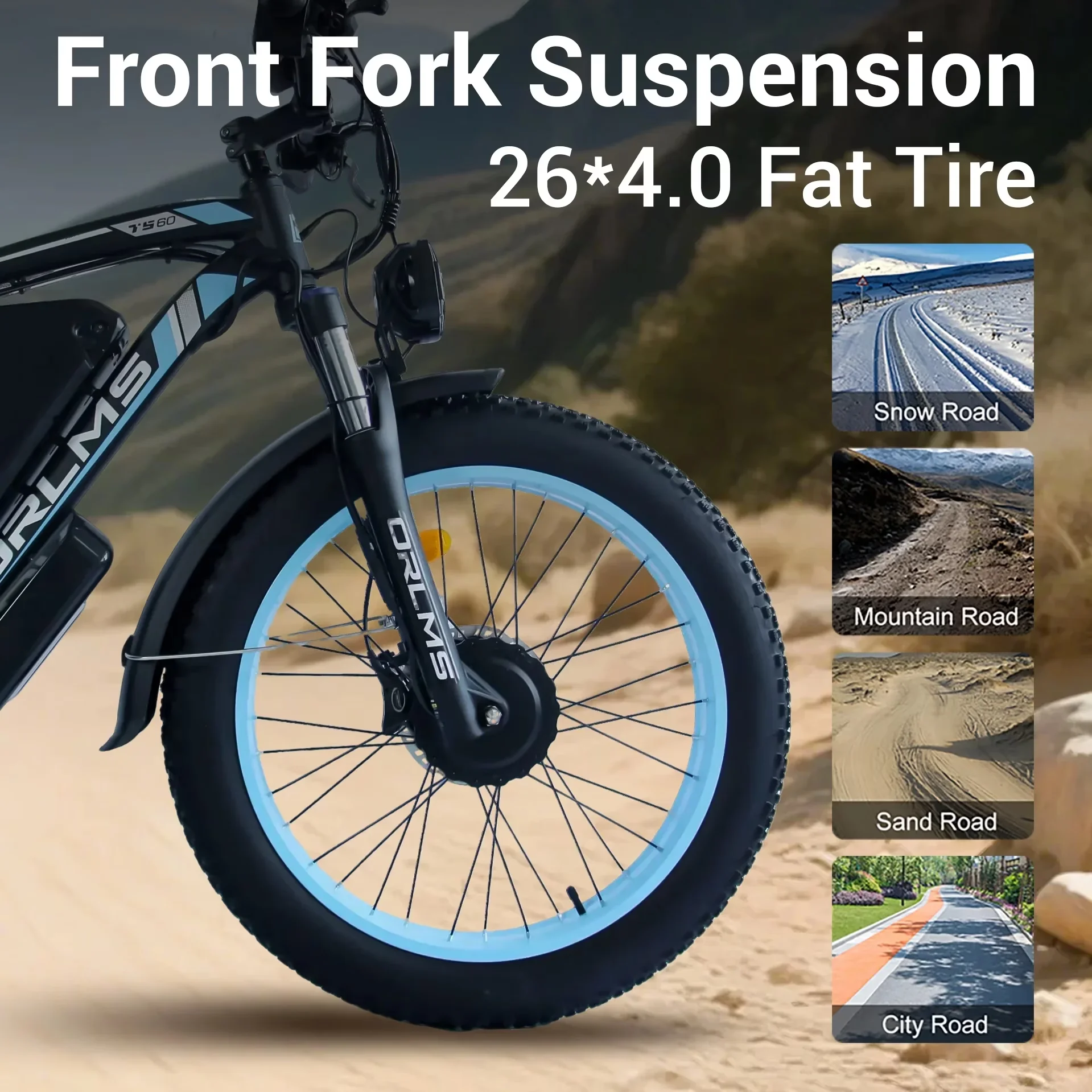 Efficient Electric Bike with Battery, 6000W, 60V - Black - Sleek Profile Model 955535