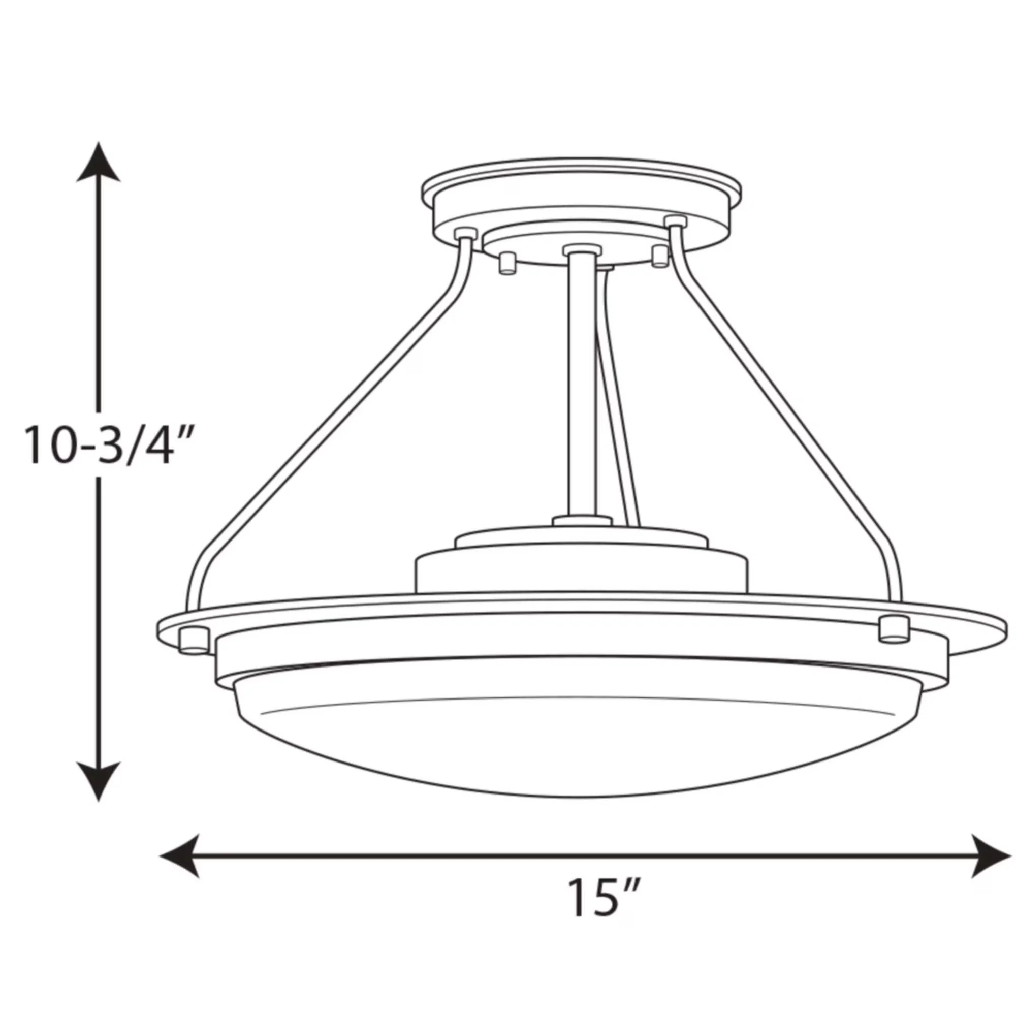 Modern Ceiling Lights Fixture with LED, Transitional, Dimmable - Steel Brown Model 20B5ED