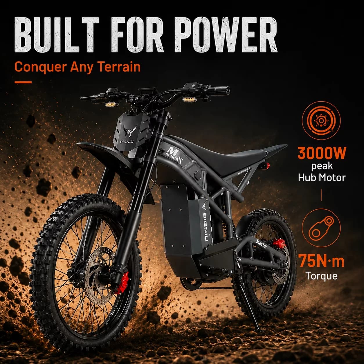 Quality Electric Bike with Battery, 2000W, BG-Master - Gray - Contemporary Style Model C97C8E