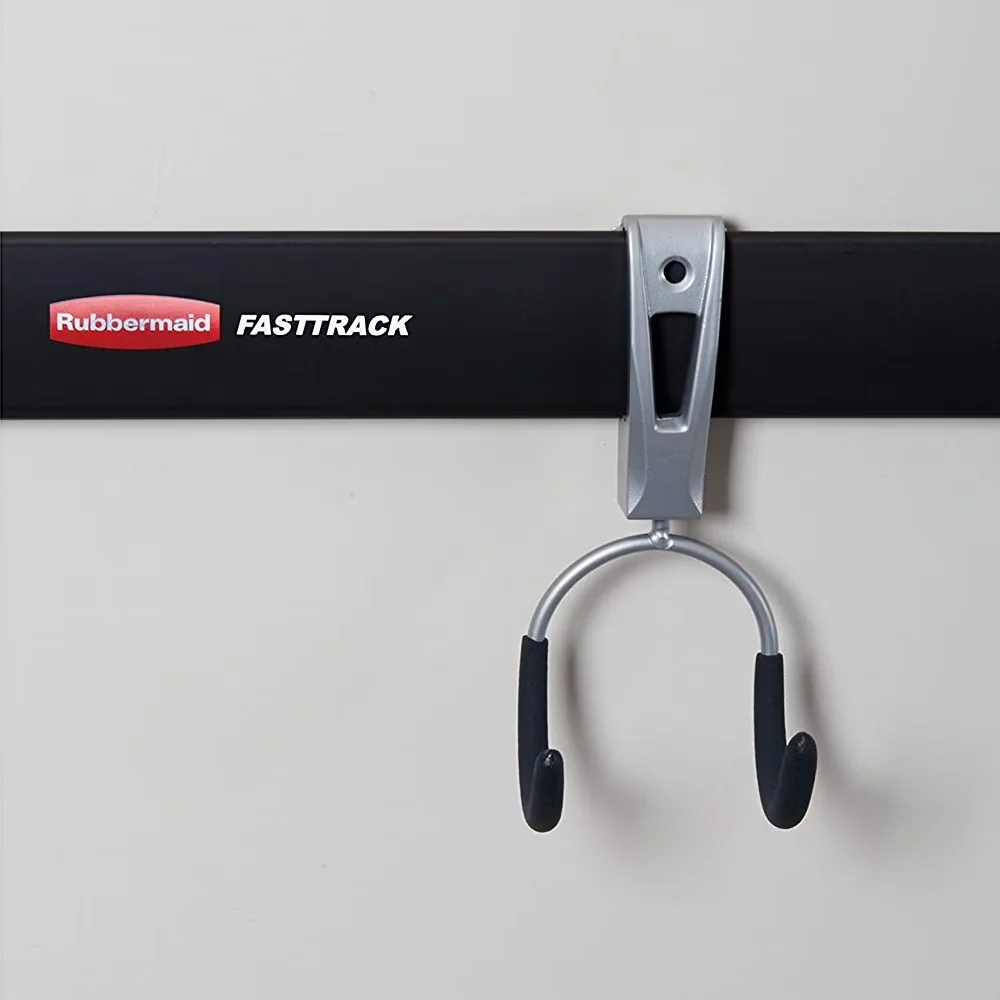 Sleek Garage Storage Supply with Easy Installation - Plastic Silver 2 Pack Model 9E8764