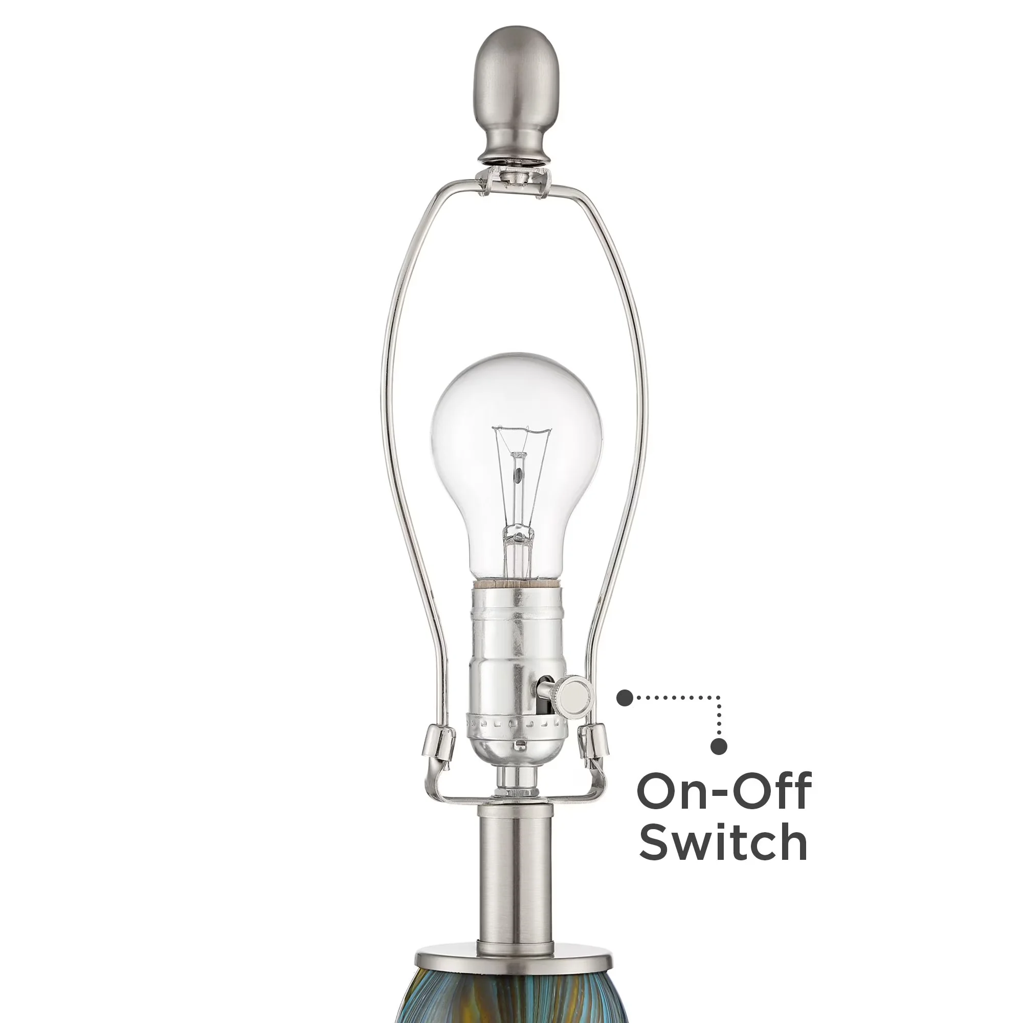 Lamp Set Reliable with Incandescent, Coastal - Glass|Metal Green 1/2 - Reliable Performance Model 52590B