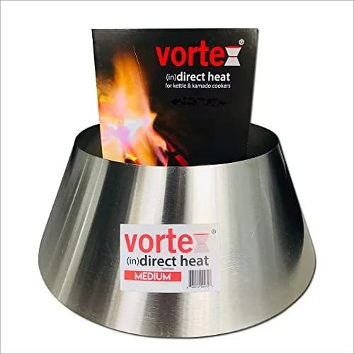 Quality Smoker with • ORIGINAL & AUTHENTIC, USA MADE!, • Medium Vortex BBQ accessory - Stainless Steel Silver Model F10E63