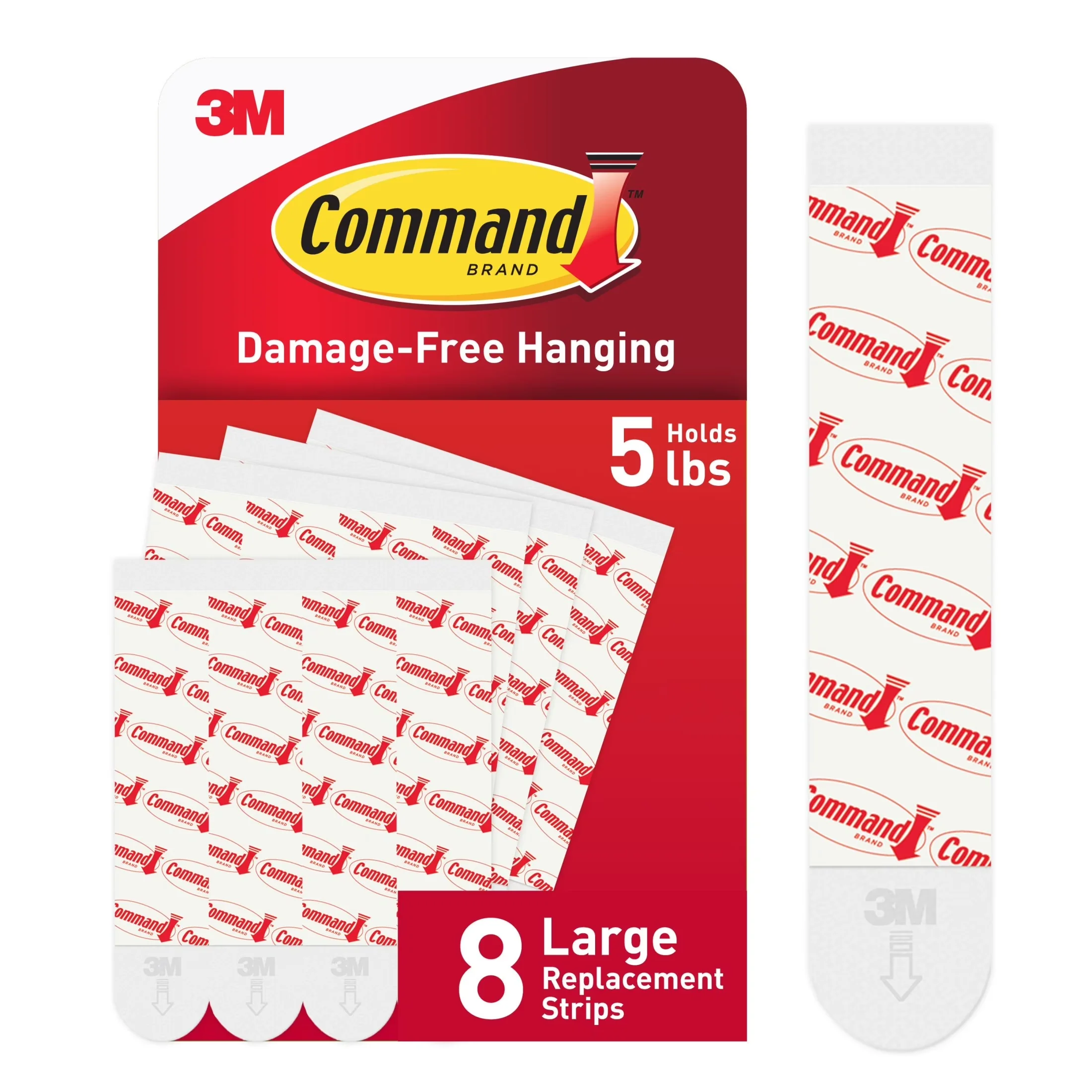 Damage-Free Hanging Quality with Easy Installation, Wall-Mountable, Large Replacement Strips - Foam Model 6EBE4D