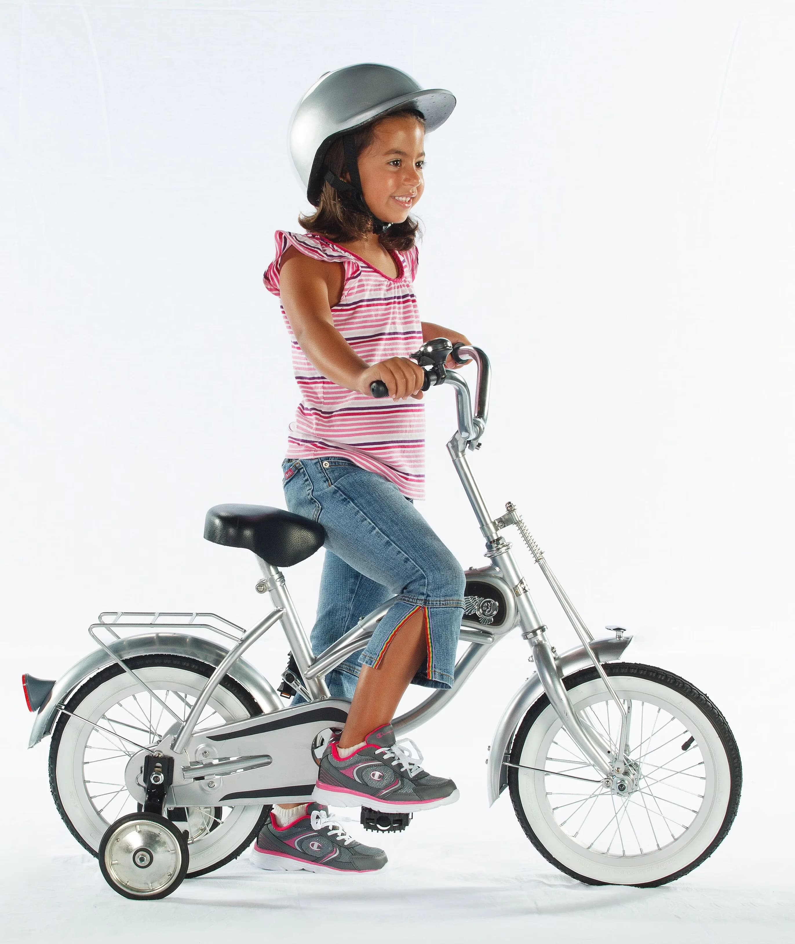Versatile Kids Bike with Adjustable Seat Height, Adjustable Handlebar Height - Silver Model D07384