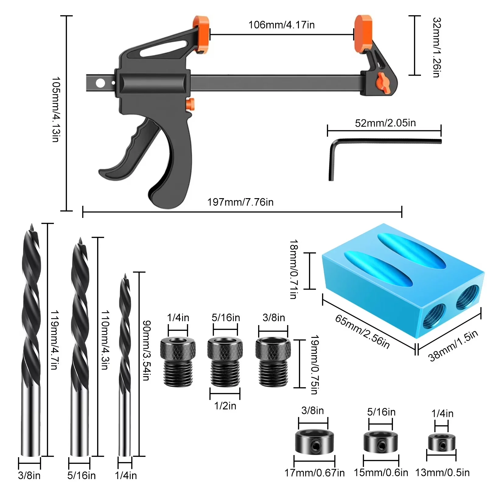 Professional Woodworking with Rust Resistant - 15 Pcs - Durable Build Model 76315A