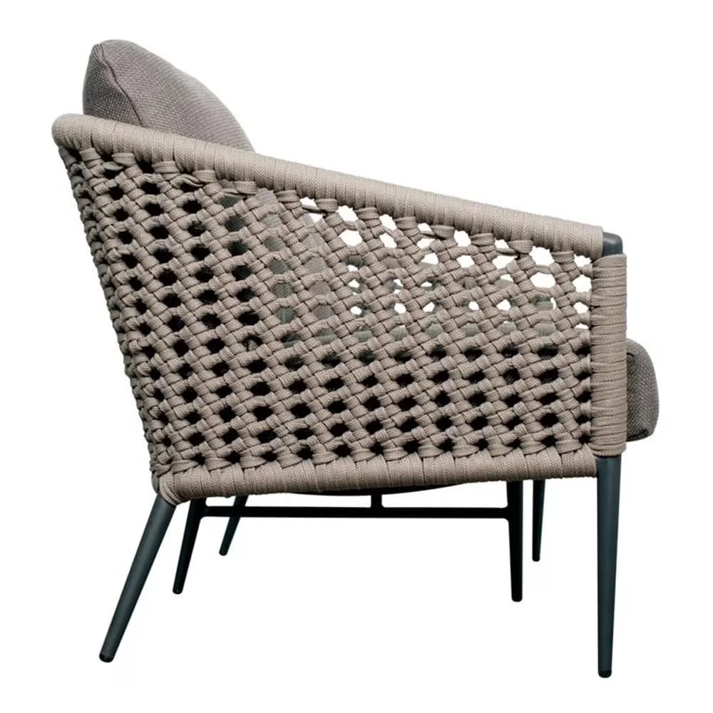Reliable Outdoor Sofas Sectional with Modern, Style: Modern, Includes 1 seat cushion, 3 back cushions - Aluminum Gray Model 543CE4