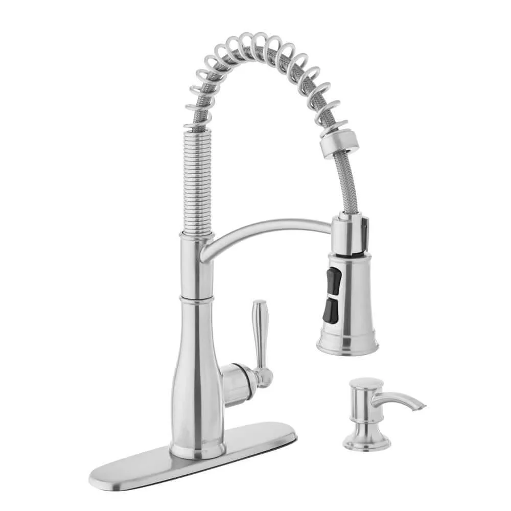 Kitchen Renovation Versatile with Spot Resistant, Temperature Control, 1.8 GPM flow rate - Silver Metal Model 212207