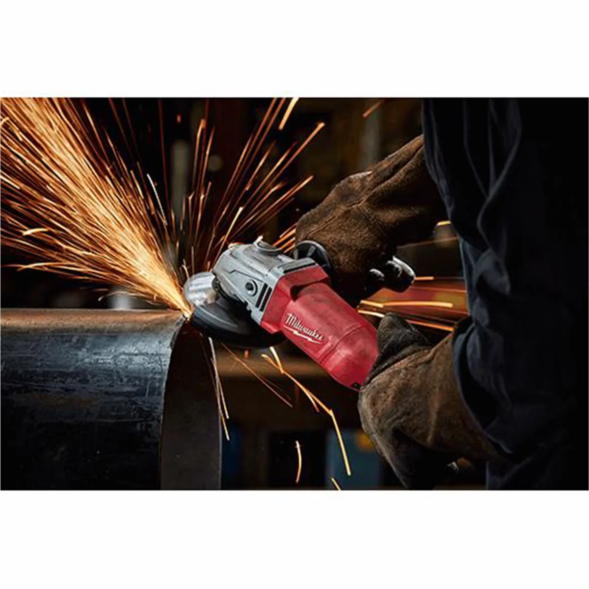 Pro Tool Sleek with 11 Amp Corded 4-1/2" Small Angle Grinder, Tool free accessory and guard change - Black Model 2A8D3D
