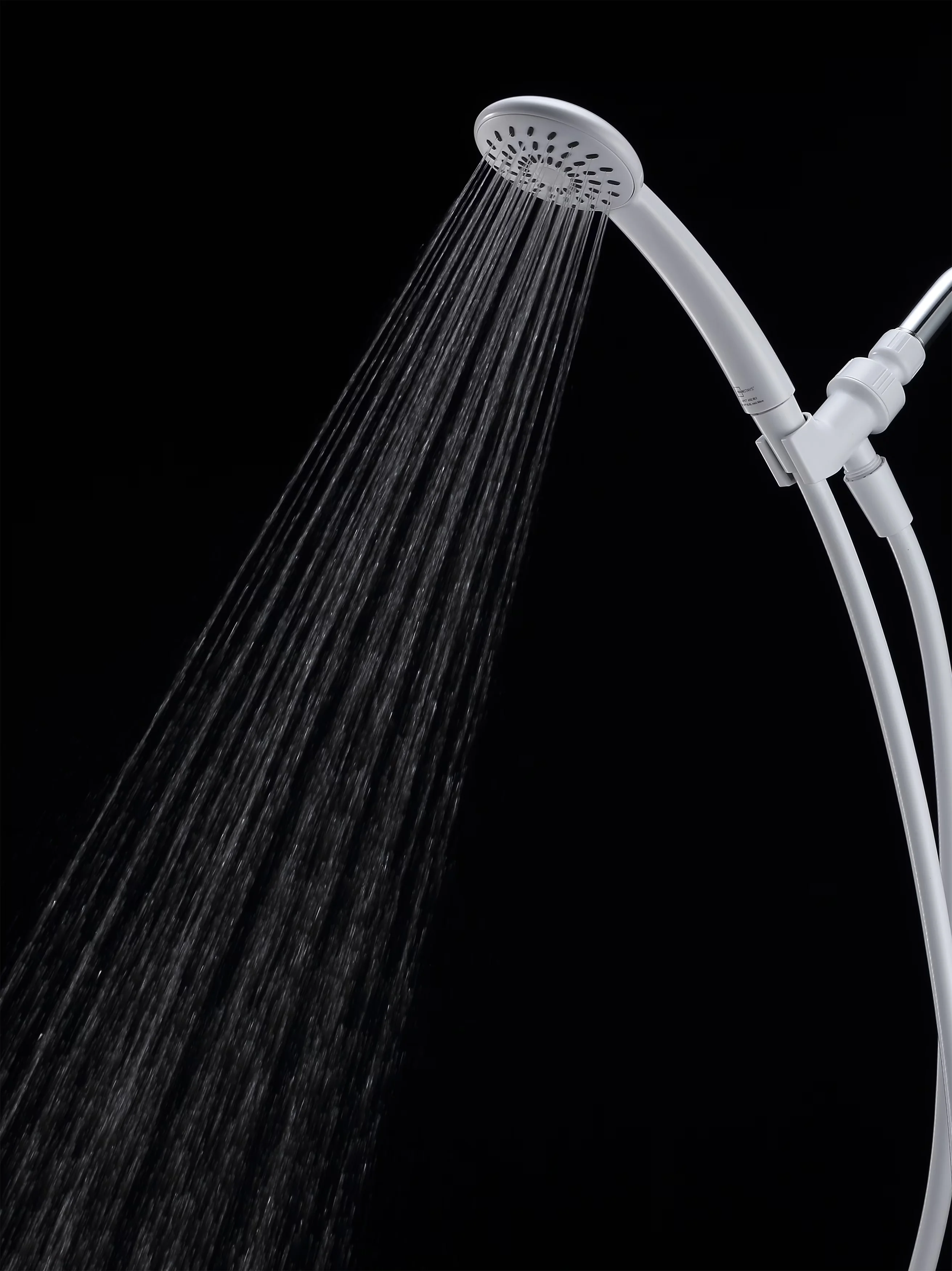 Sleek Shower Head with Simple Installation, Watersense Labled, Easy To Install - Abs/Tpr/Pvc/Pom/ Sus/Rubber White Model 61B5FD